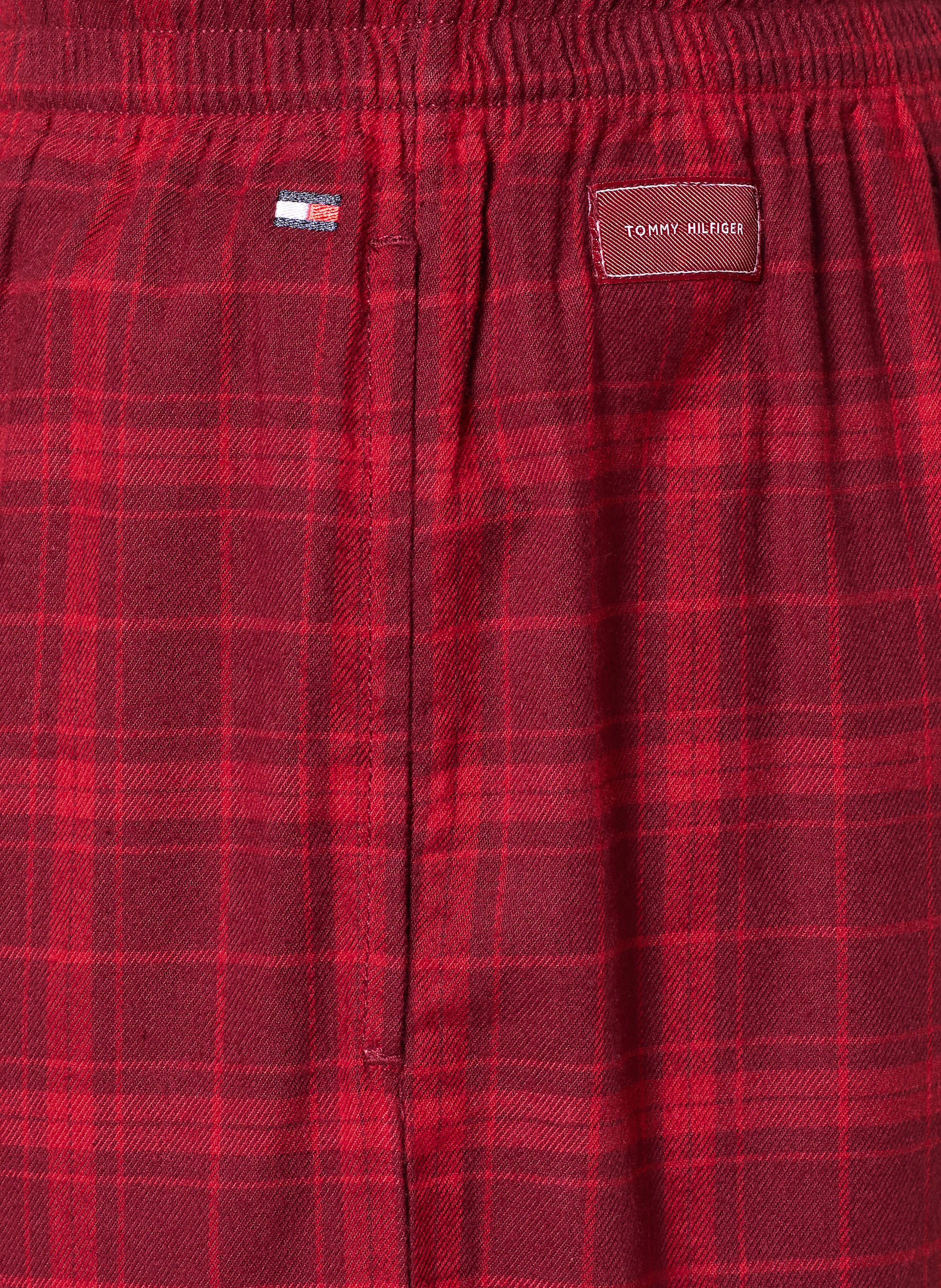 Thumbnail - Tommy Hilfiger Schlafhose Aus Flanell rot