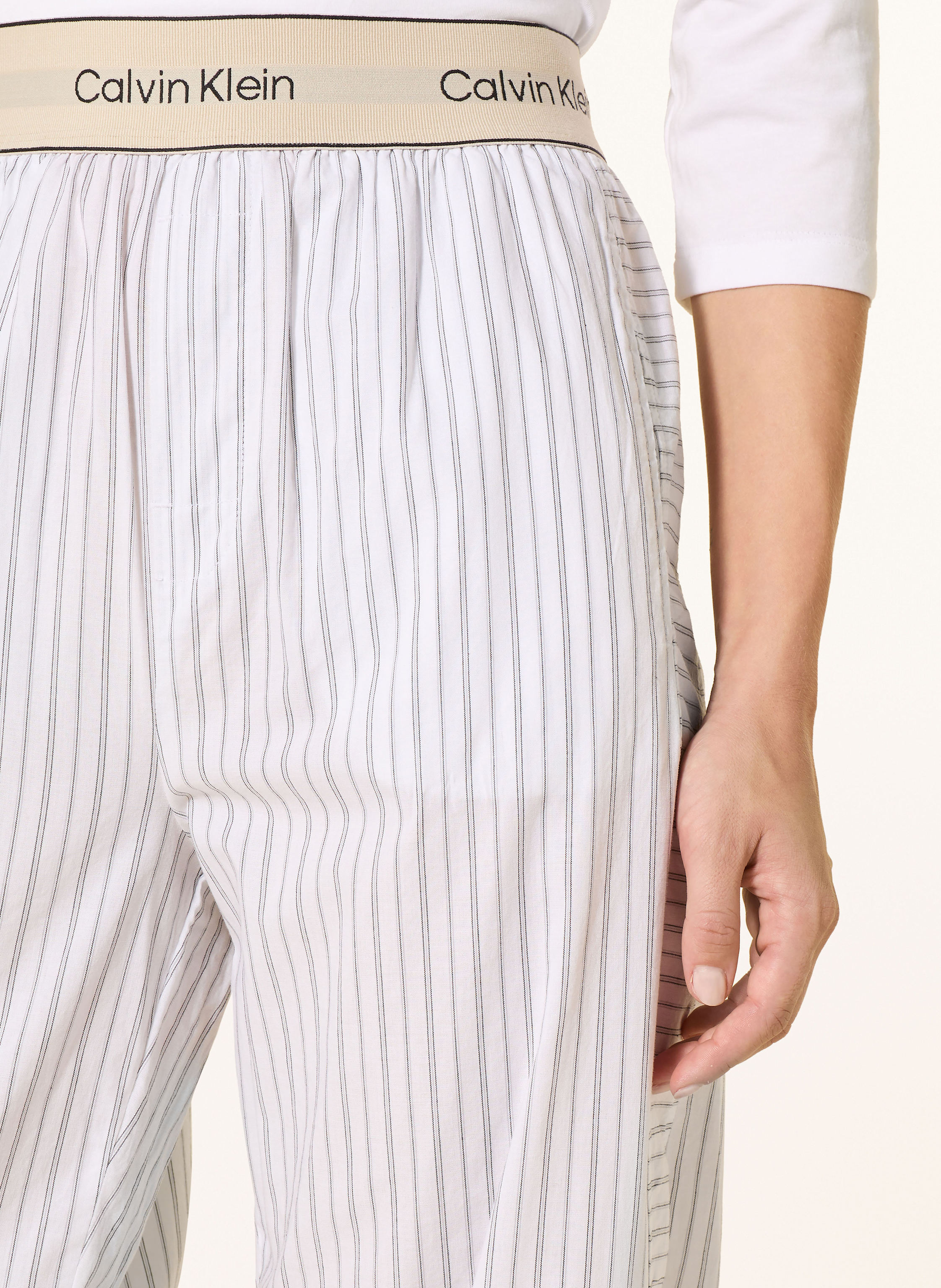 Thumbnail - Calvin Klein Schlafhose Heritage Cotton Poplin weiss