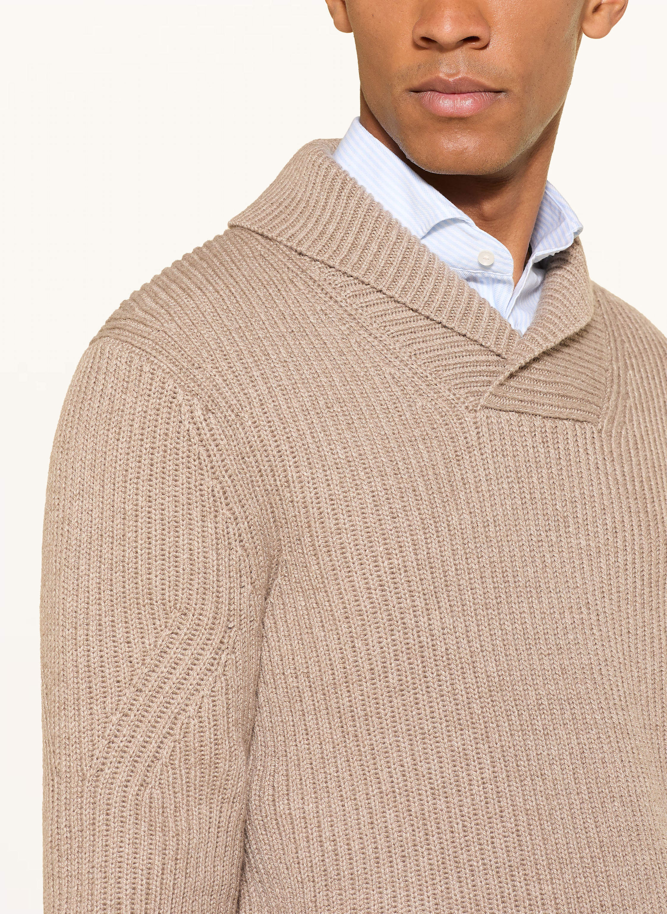 Thumbnail - Tommy Hilfiger Pullover Dc Shawl braun