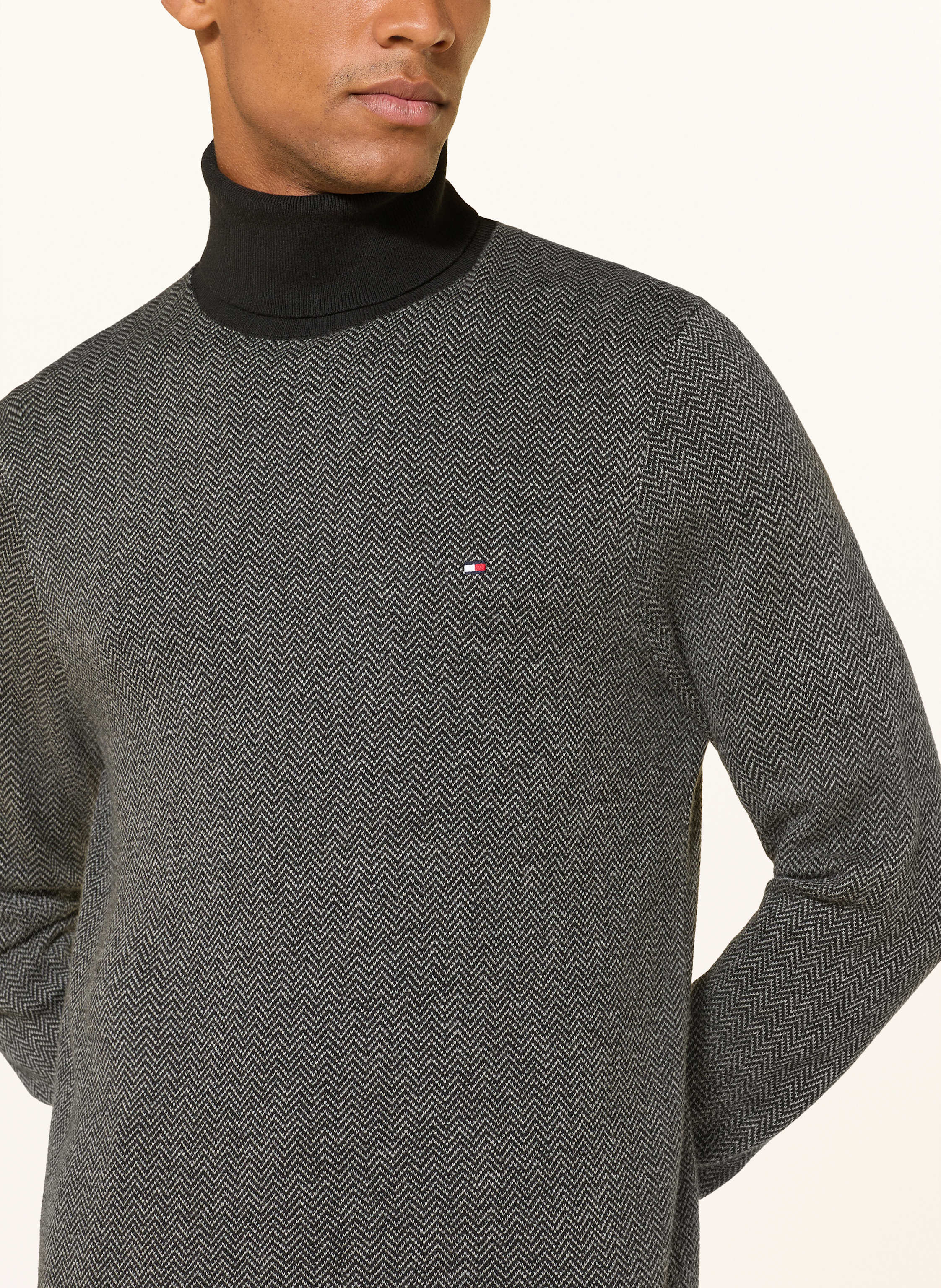 Thumbnail - Tommy Hilfiger Rollkragenpullover schwarz