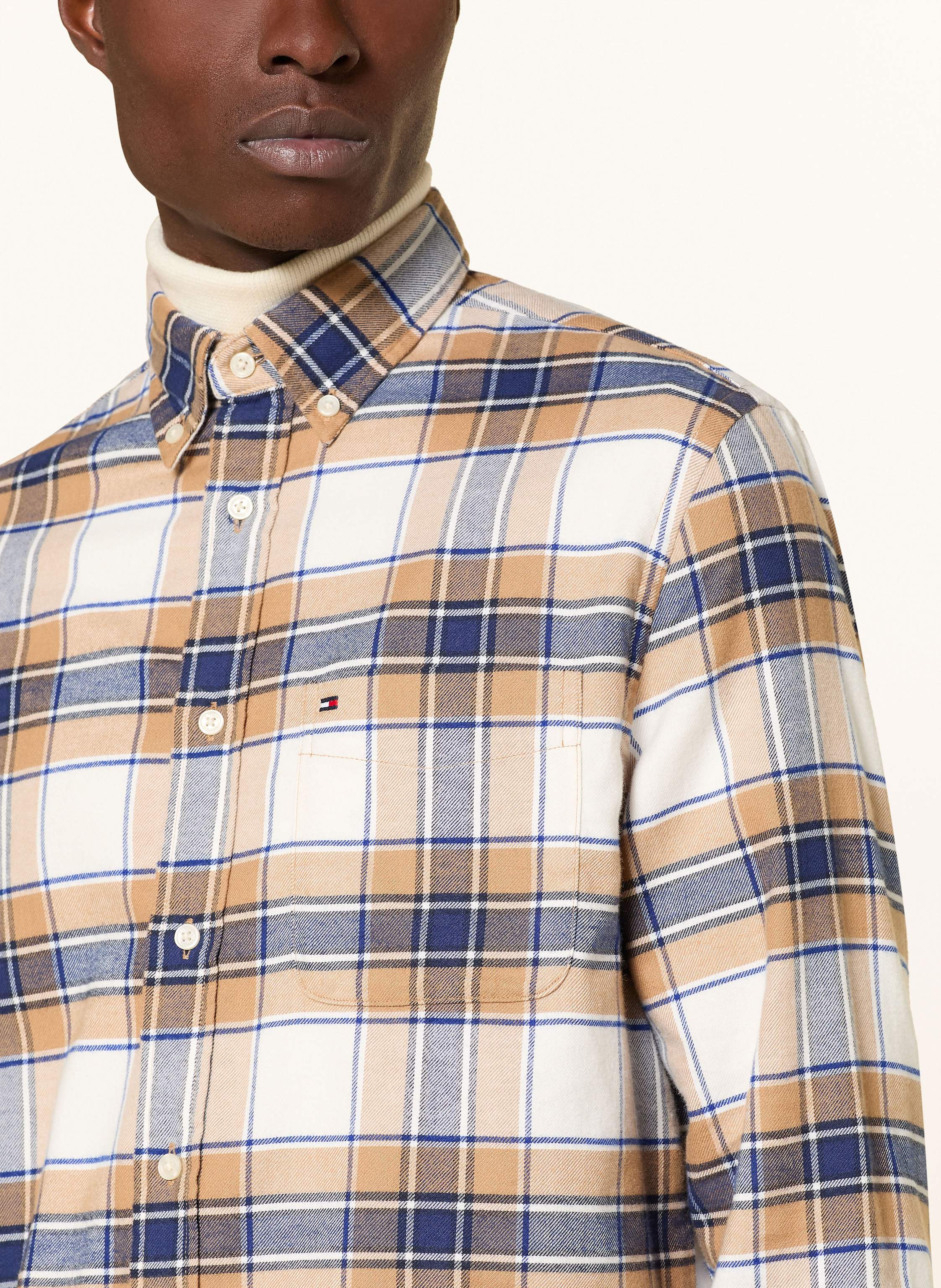 Thumbnail - Tommy Hilfiger Flanellhemd Regular Fit beige