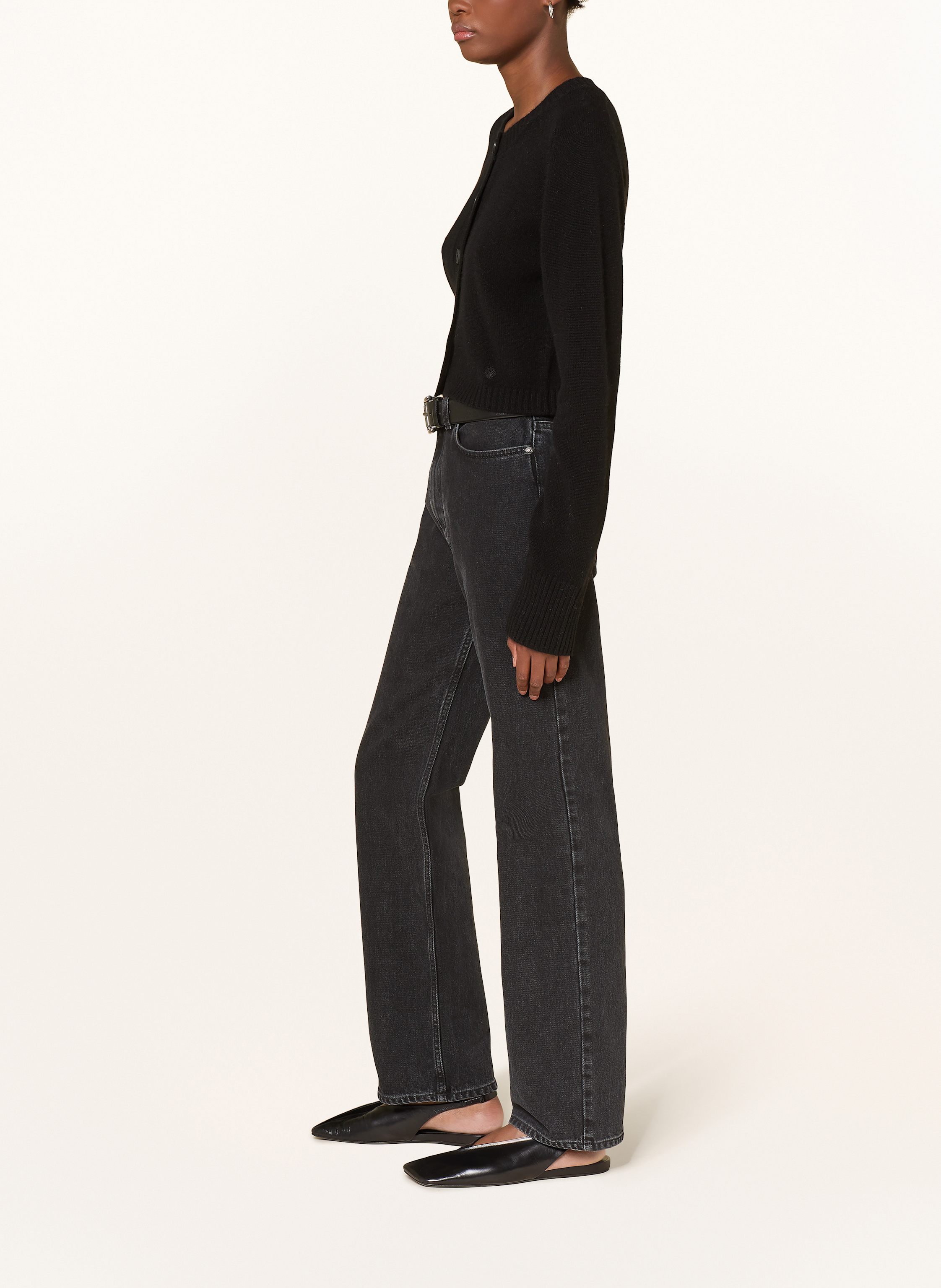 Thumbnail - Loulou De Saison Straight Jeans Jude grau