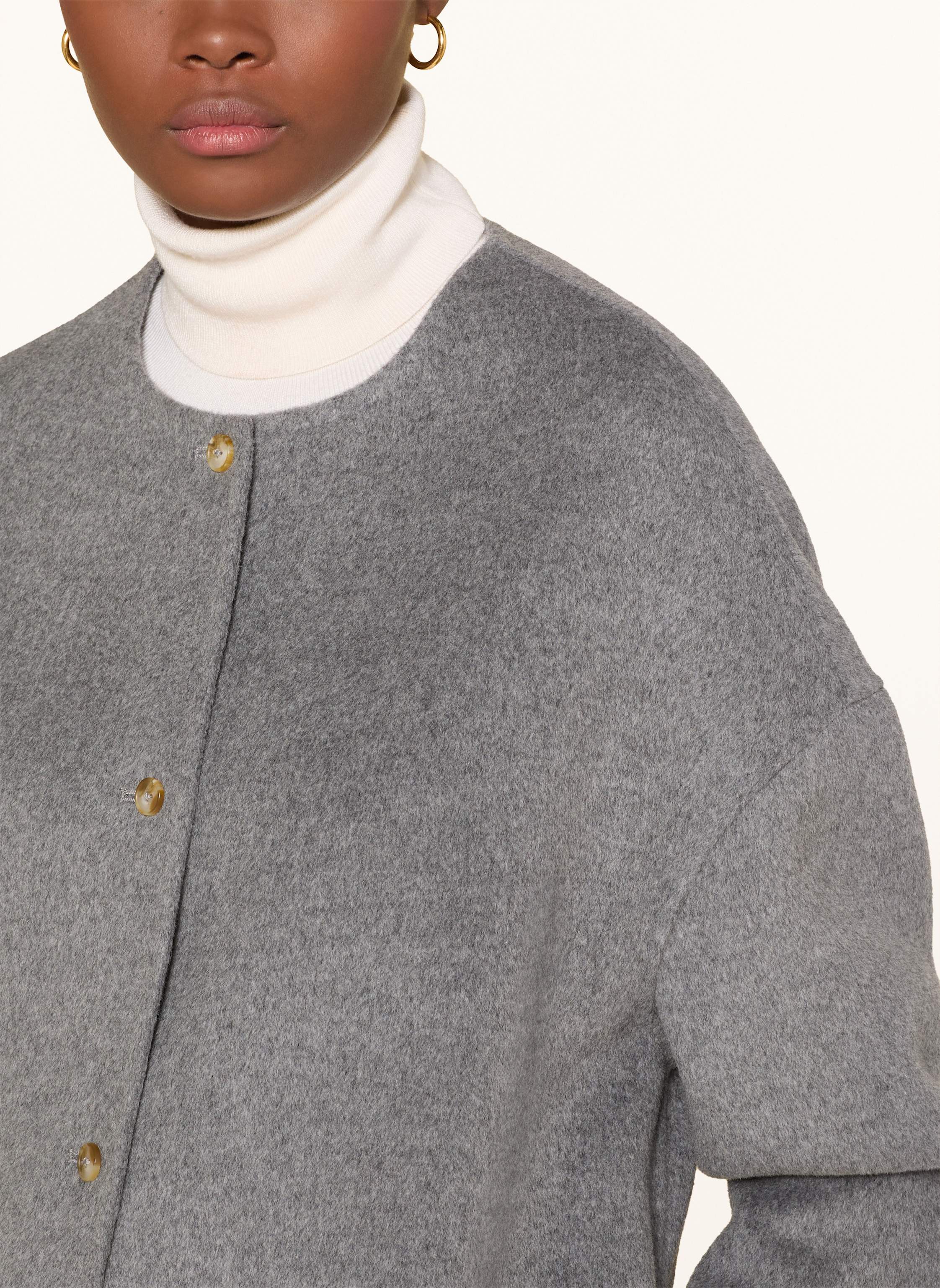 Thumbnail - Loulou De Saison Mantel Dunne grau