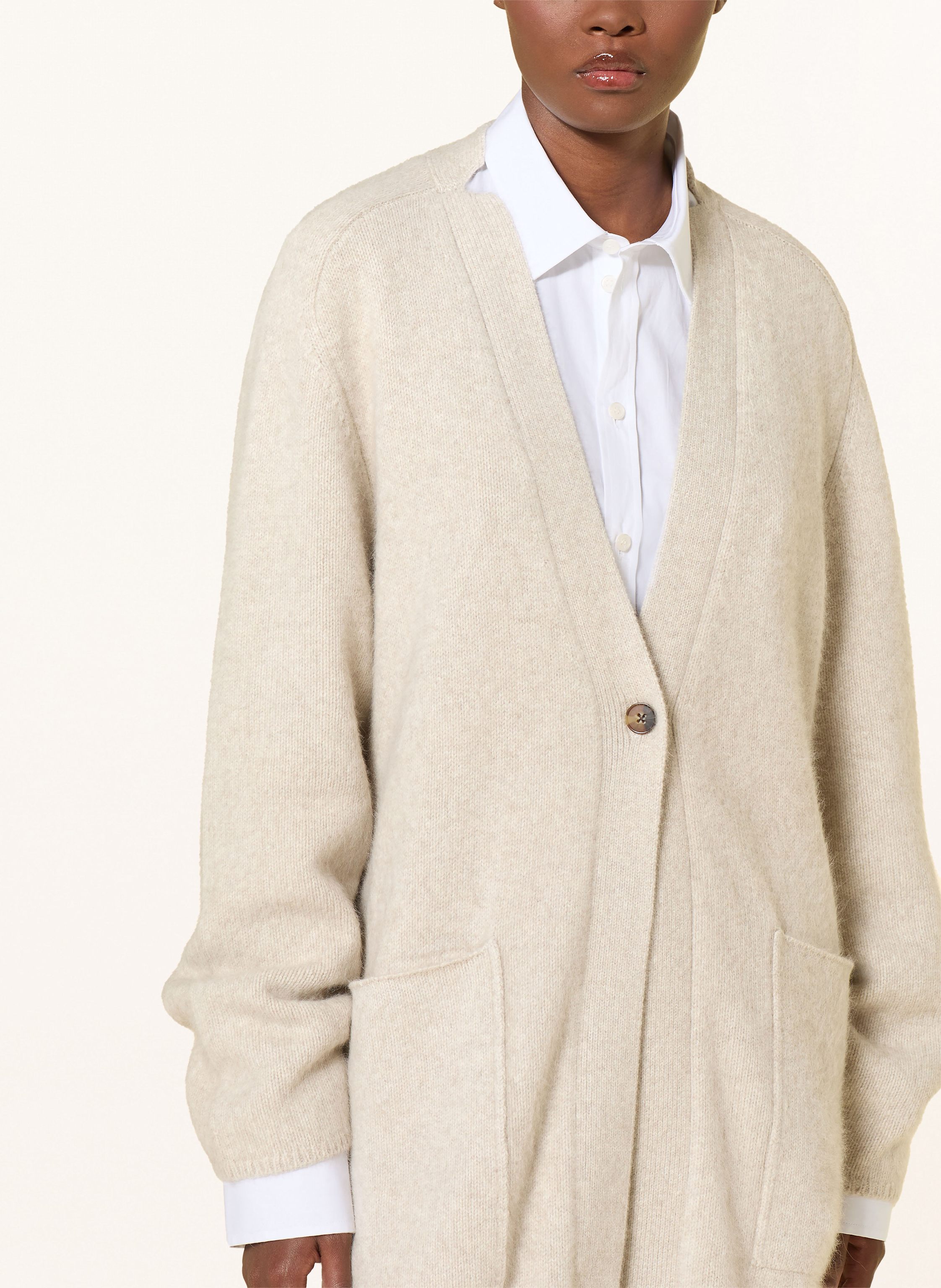 Thumbnail - Loulou De Saison Strickjacke Smet beige