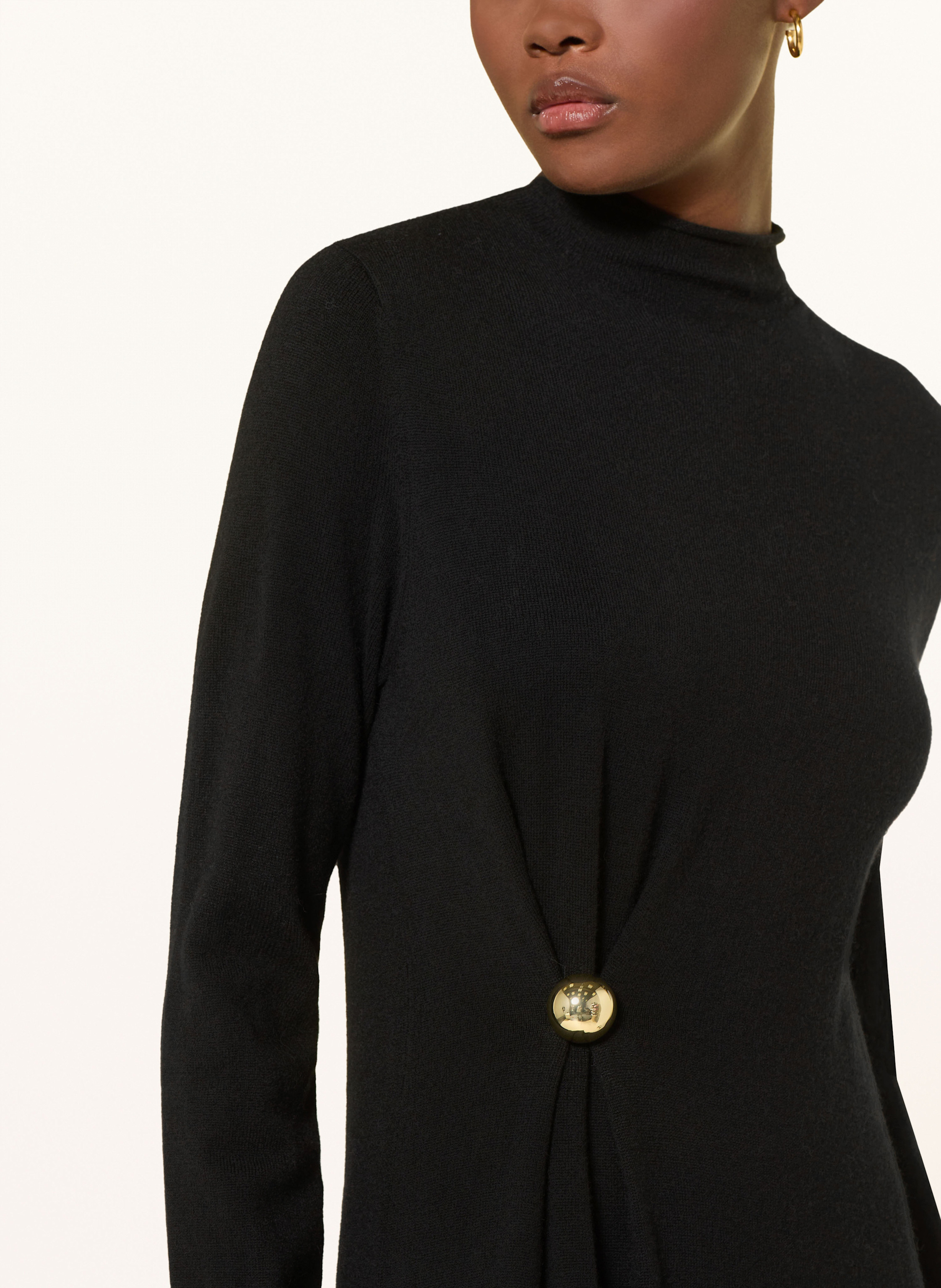 Thumbnail - Loulou De Saison Strickkleid Lucero Mit Cashmere schwarz