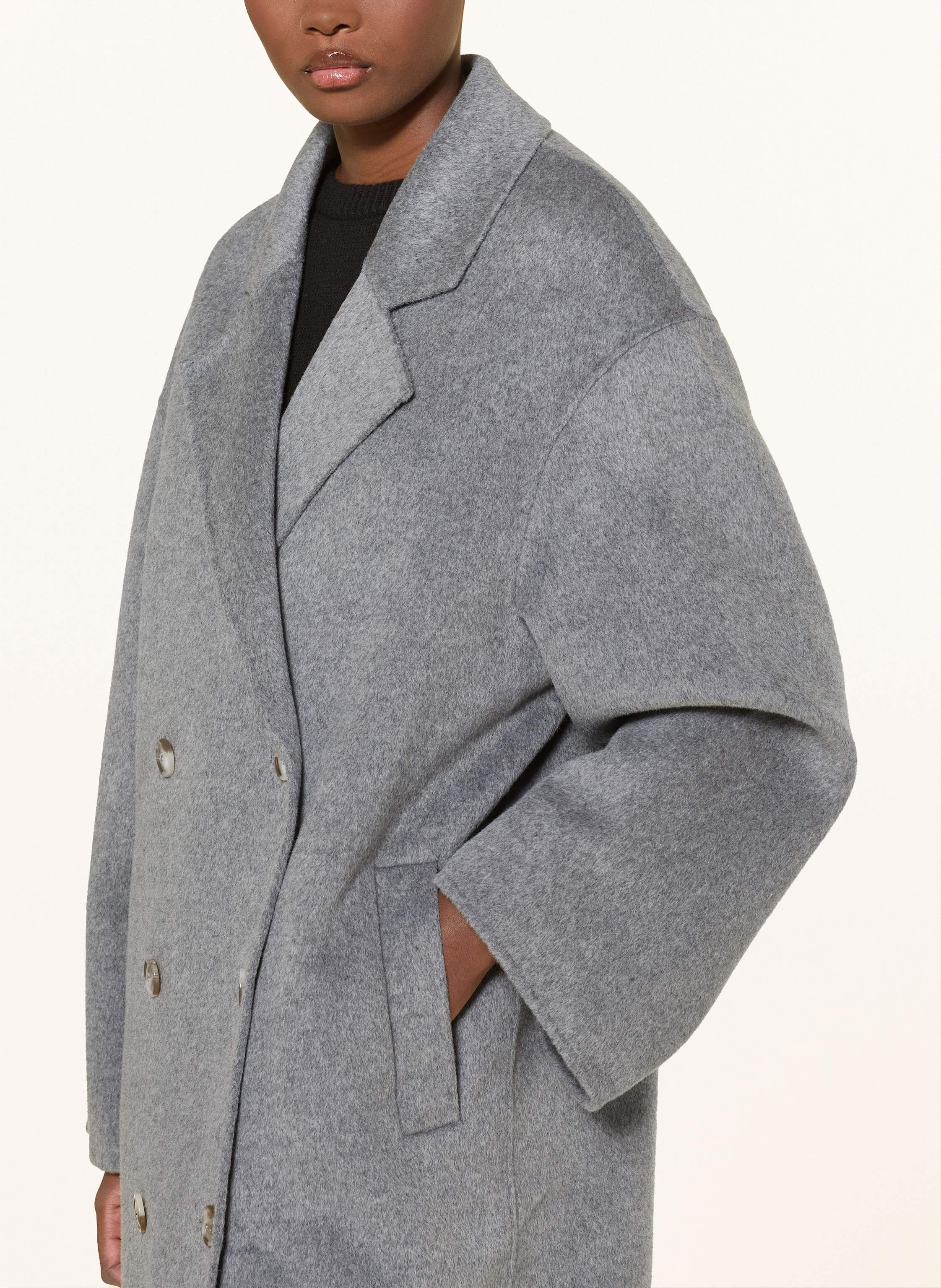 Thumbnail - Loulou De Saison Wollmantel Borneo grau