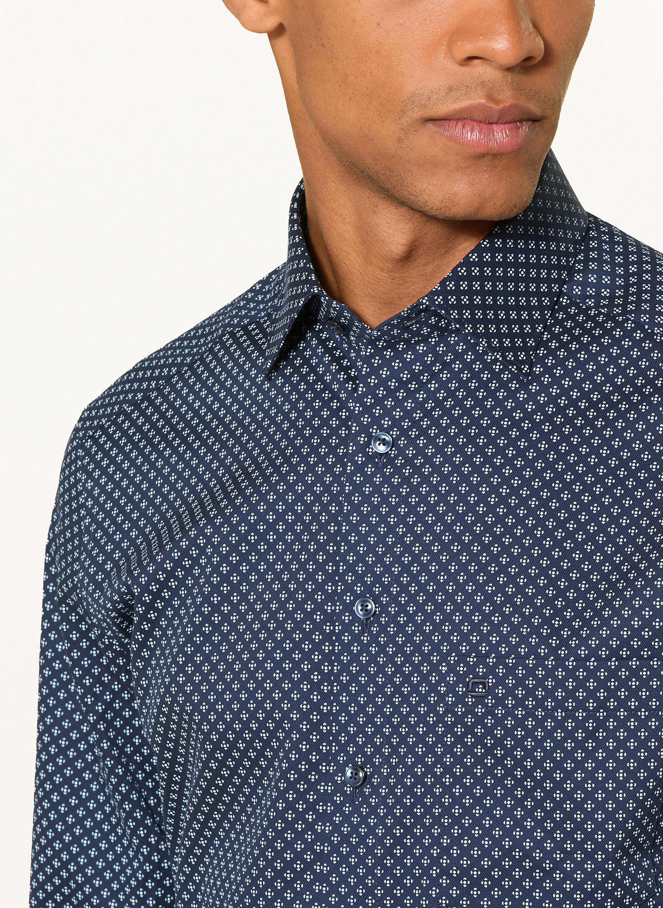 Thumbnail - Olymp Hemd Luxor Modern Fit Mit Extralangem Arm blau