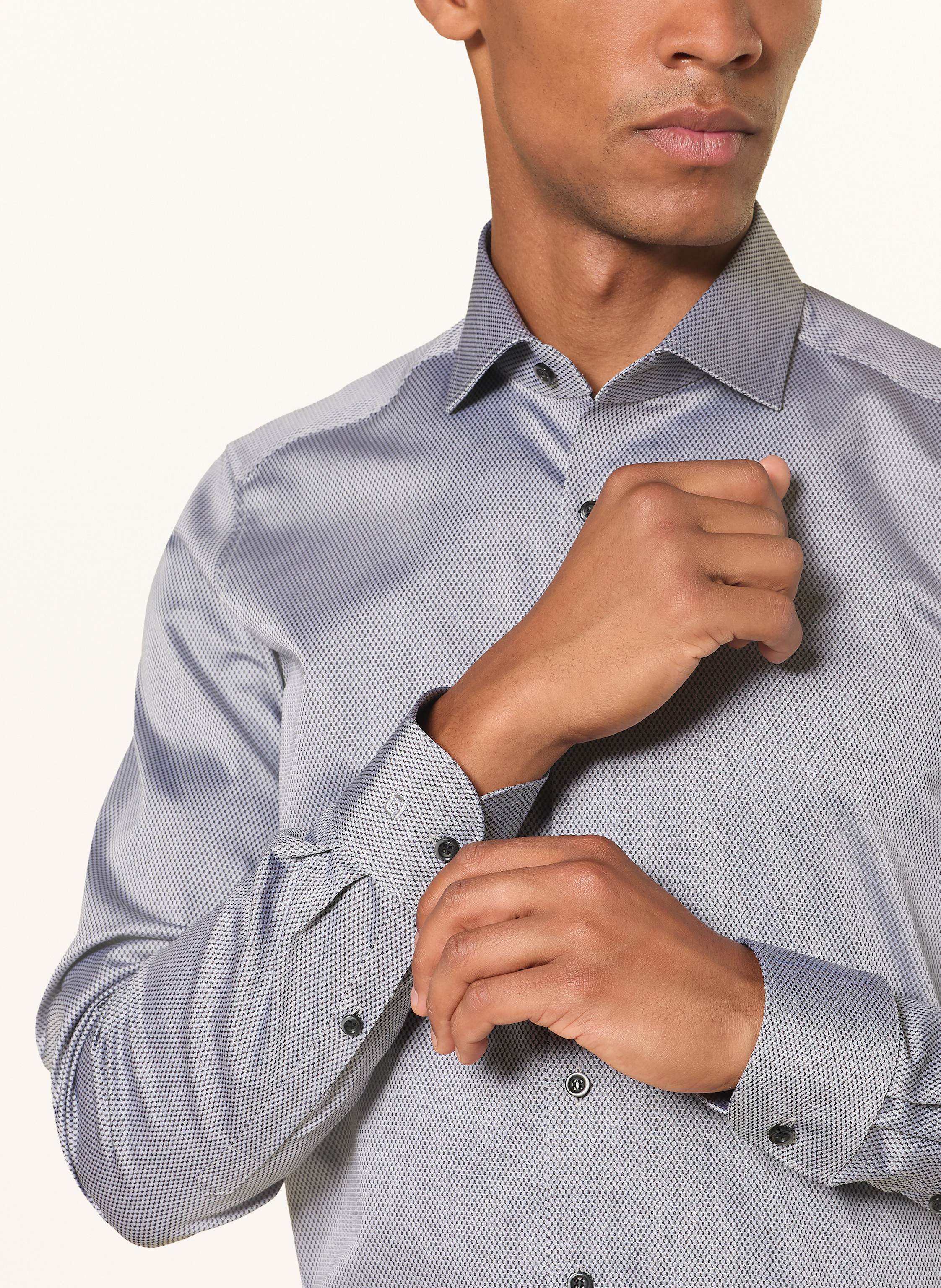 Thumbnail - Olymp Hemd Level Five Body Fit Mit Extralangem Arm grau