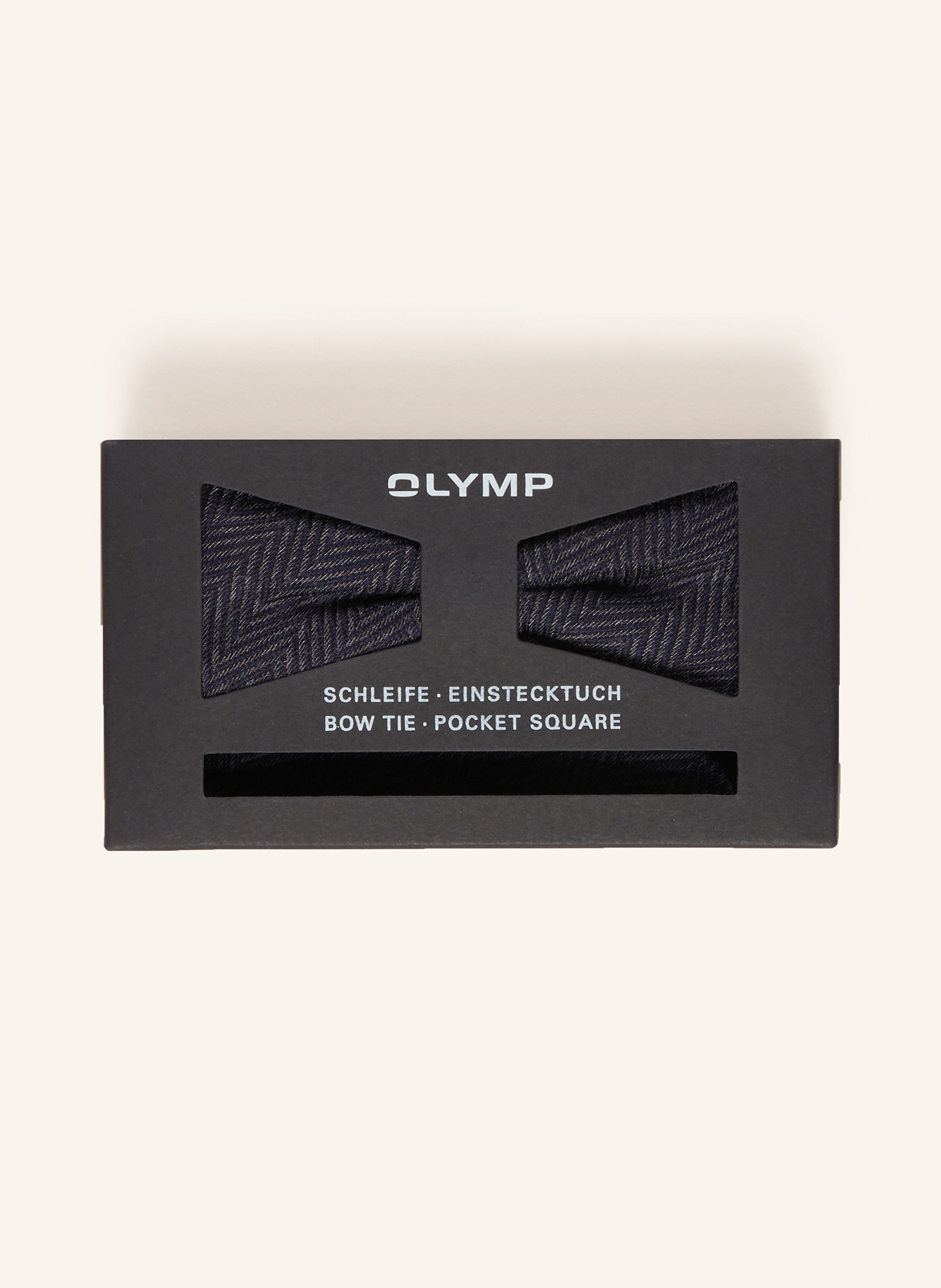 Thumbnail - Olymp Set: Fliege Und Einstecktuch blau