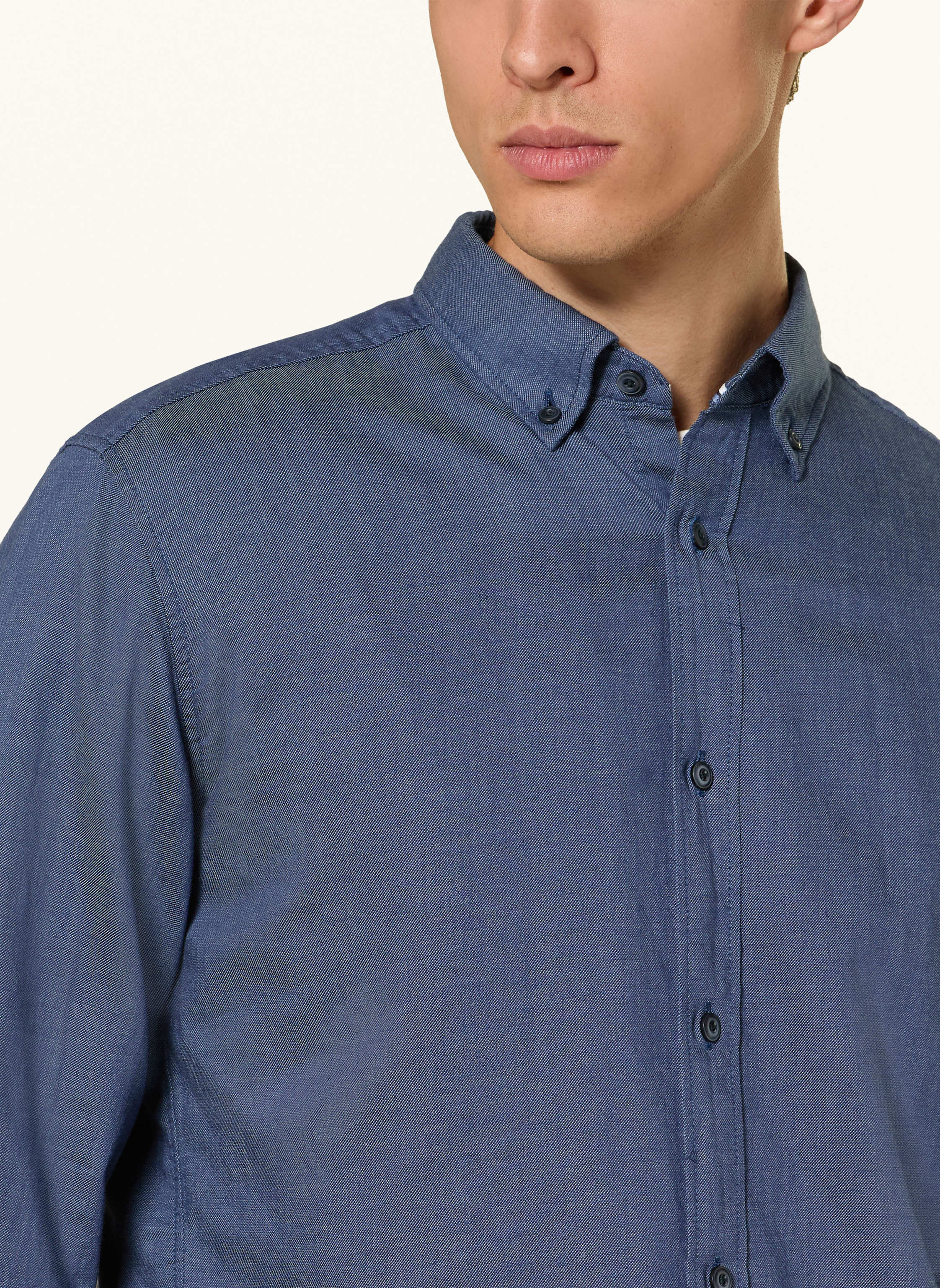 Thumbnail - Olymp Hemd Casual Regular Fit blau
