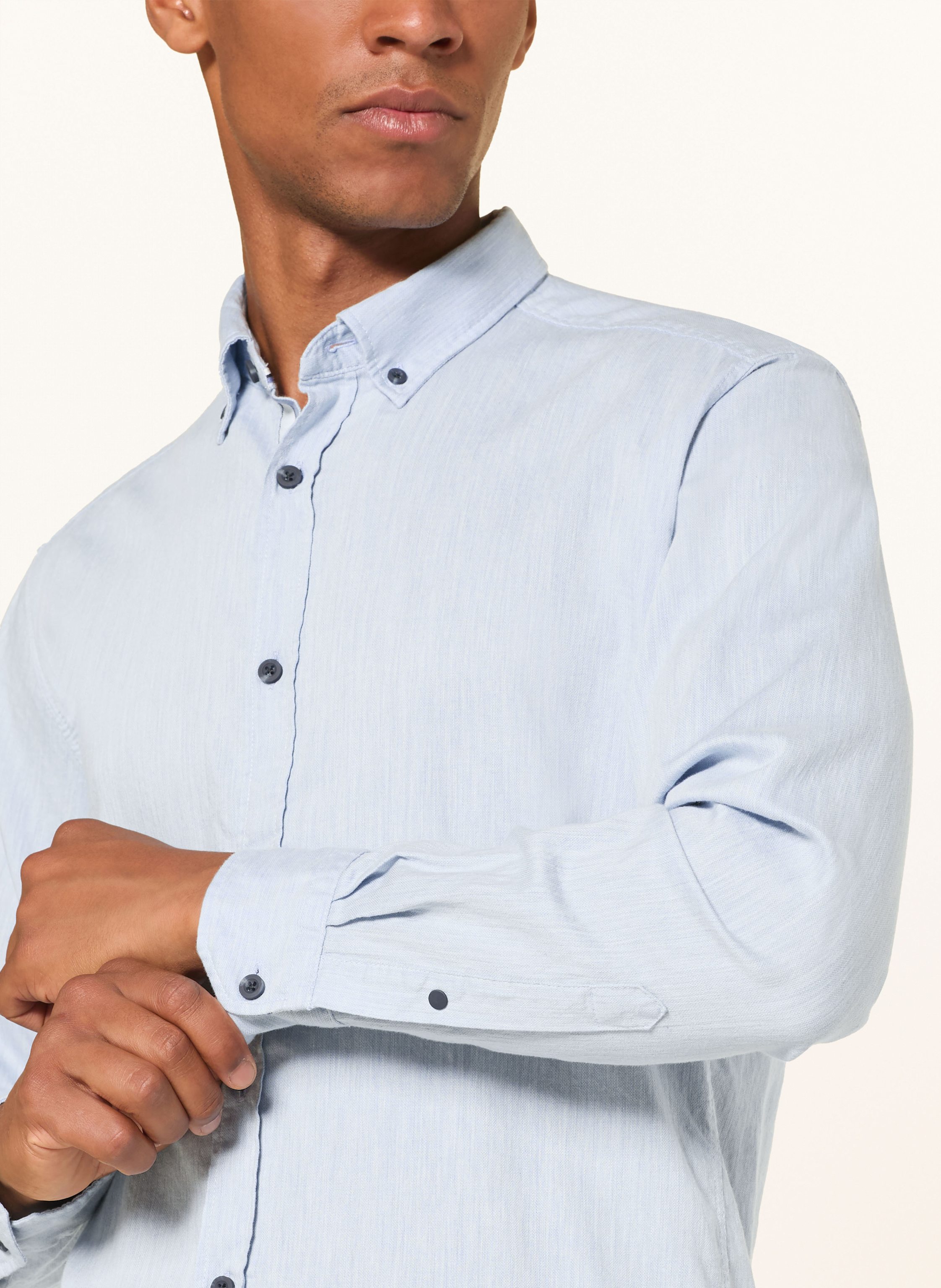 Thumbnail - Olymp Hemd Casual Modern Fit blau