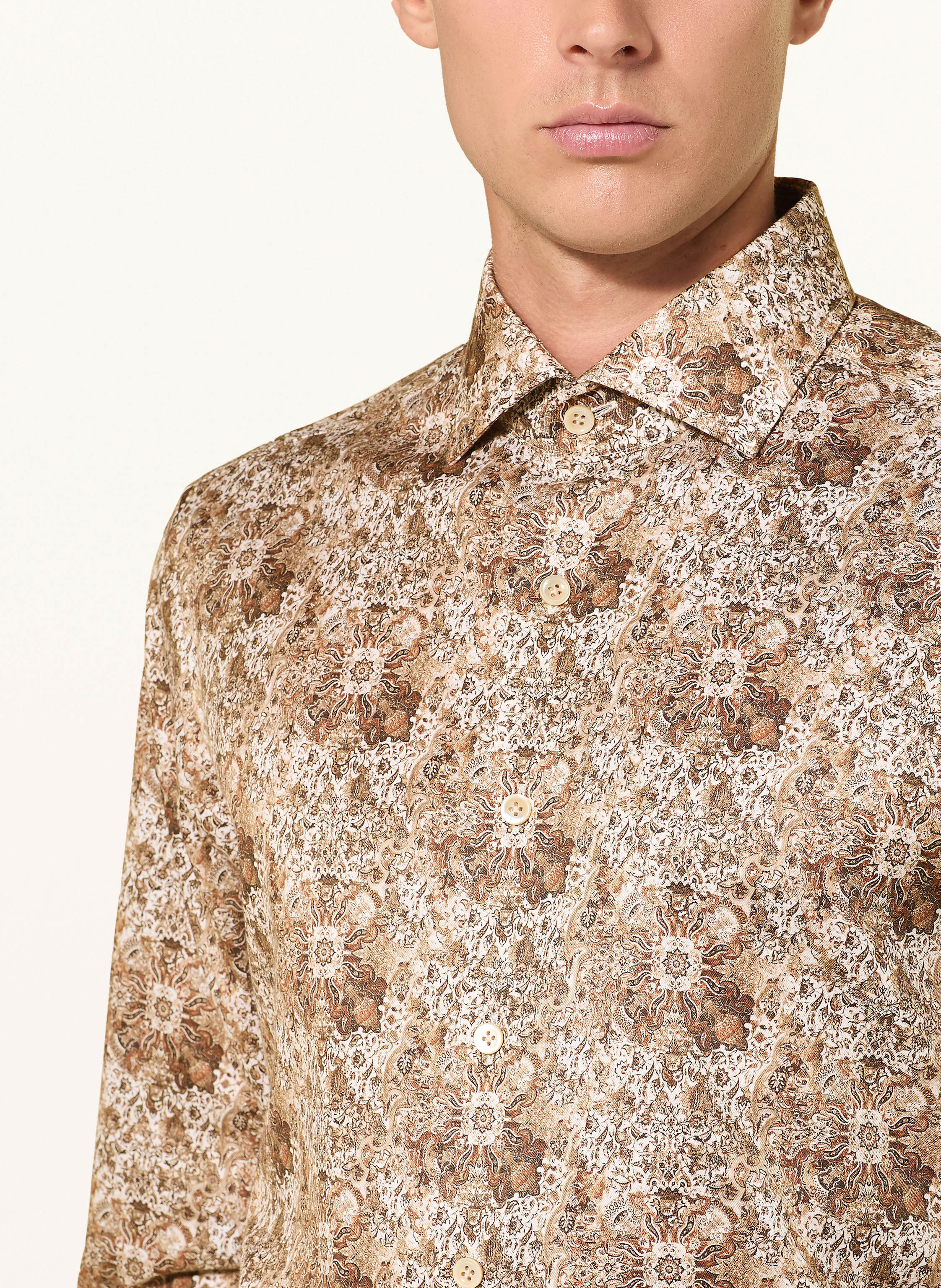 Thumbnail - Olymp Signature Hemd Signature Tailored Fit braun
