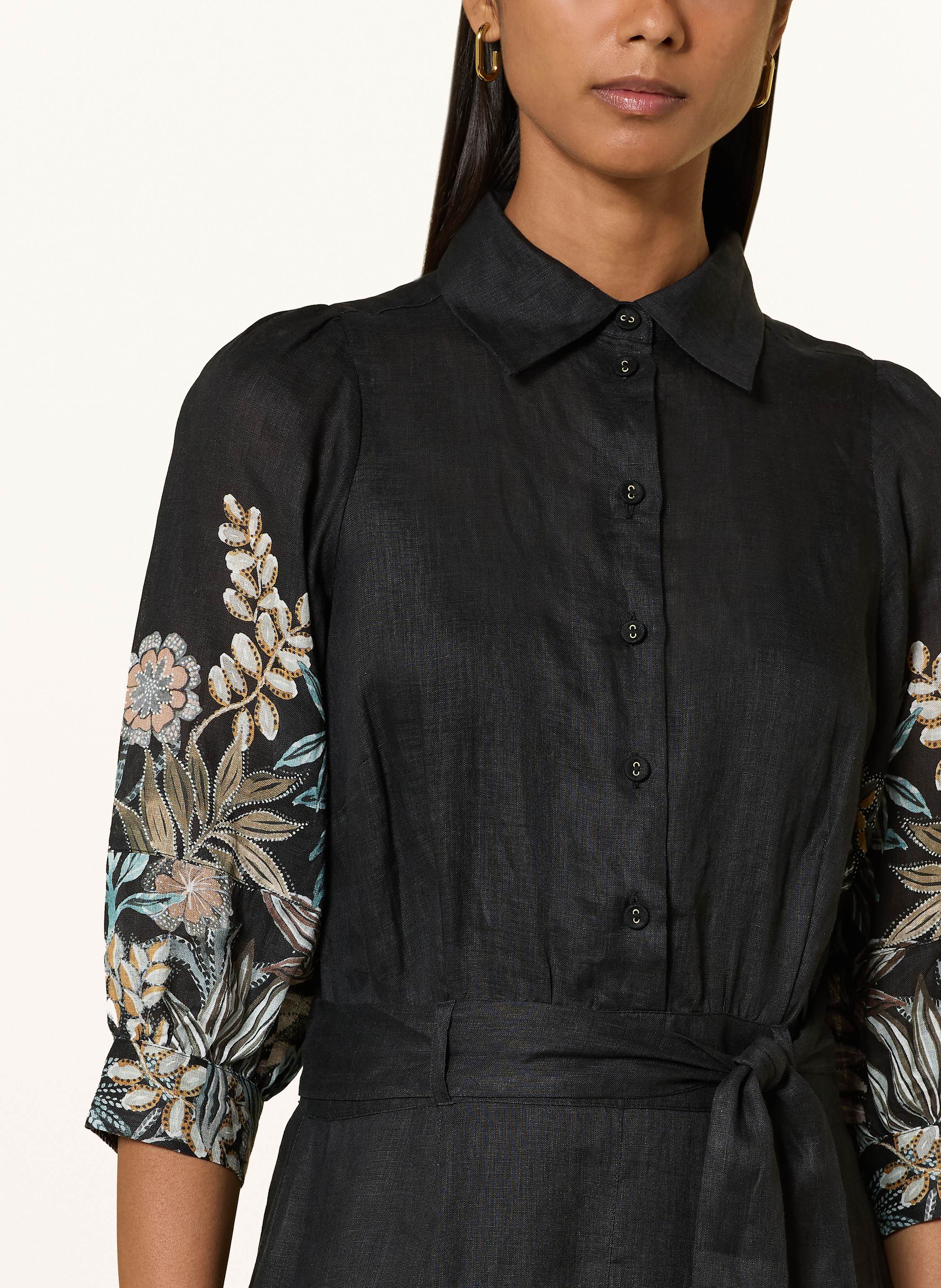 Thumbnail - Dea Kudibal Leinenkleid Palmadea Mit 3/4-Arm schwarz