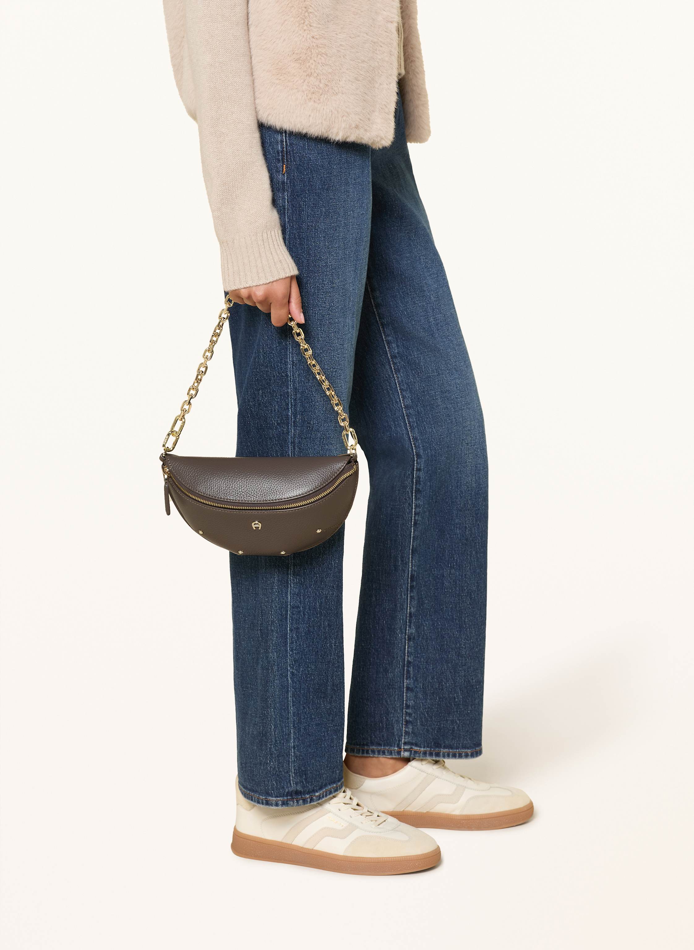 Thumbnail - Aigner Gürteltasche Fashion Mit Nieten grau
