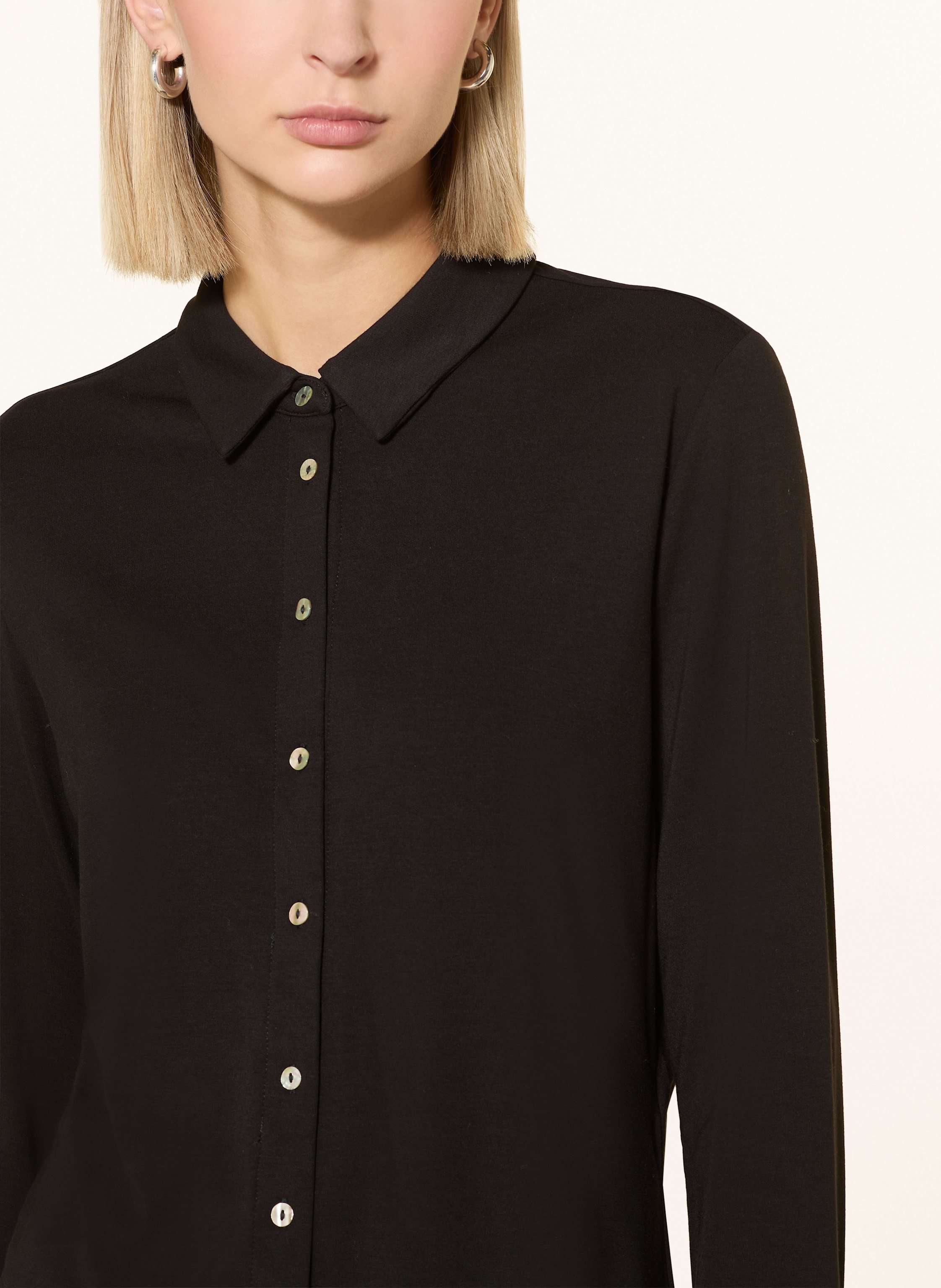 Thumbnail - S.Oliver Black Label Hemdbluse Aus Jersey schwarz