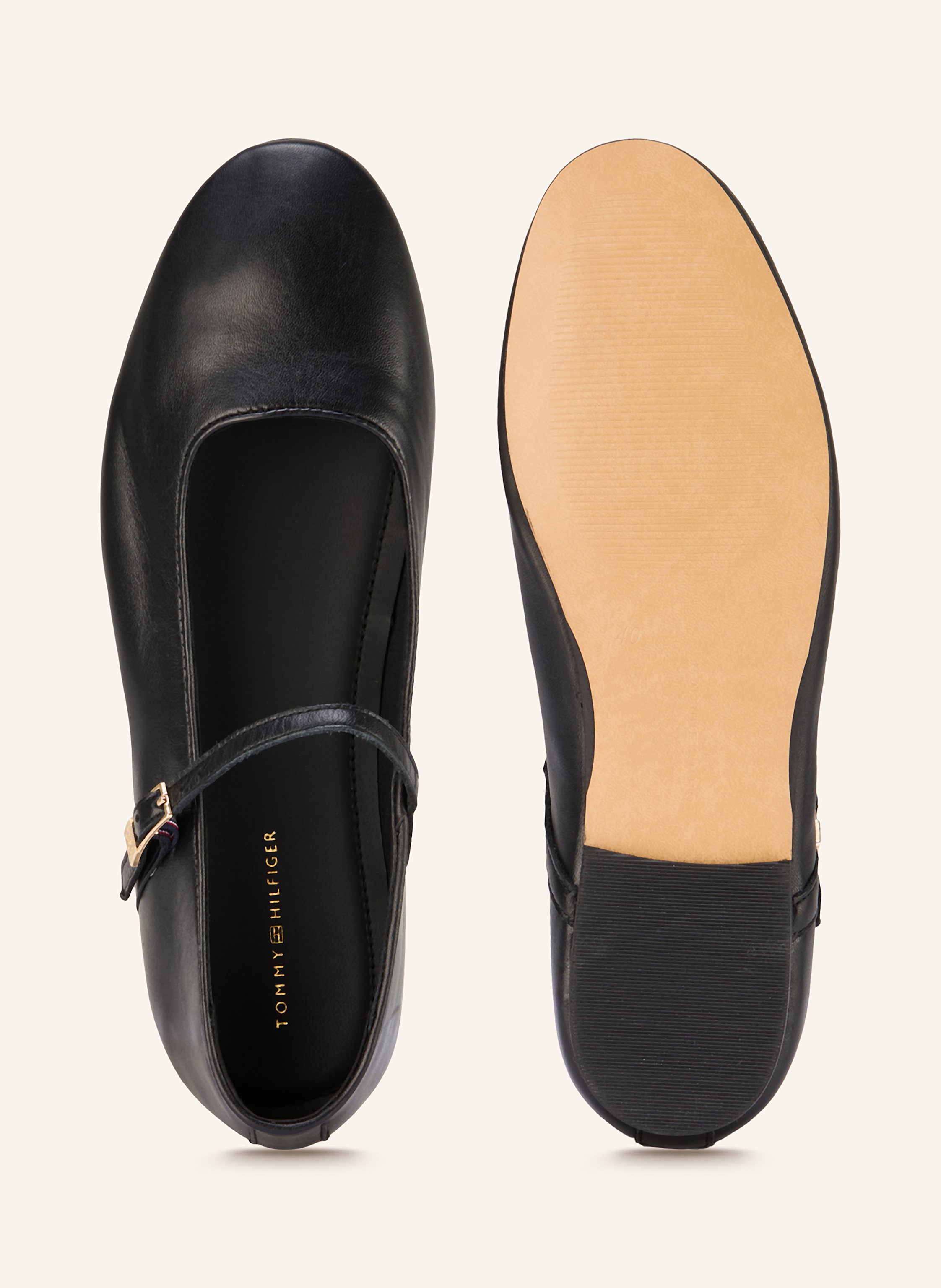 Thumbnail - Tommy Hilfiger Mary-Jane-Ballerinas schwarz