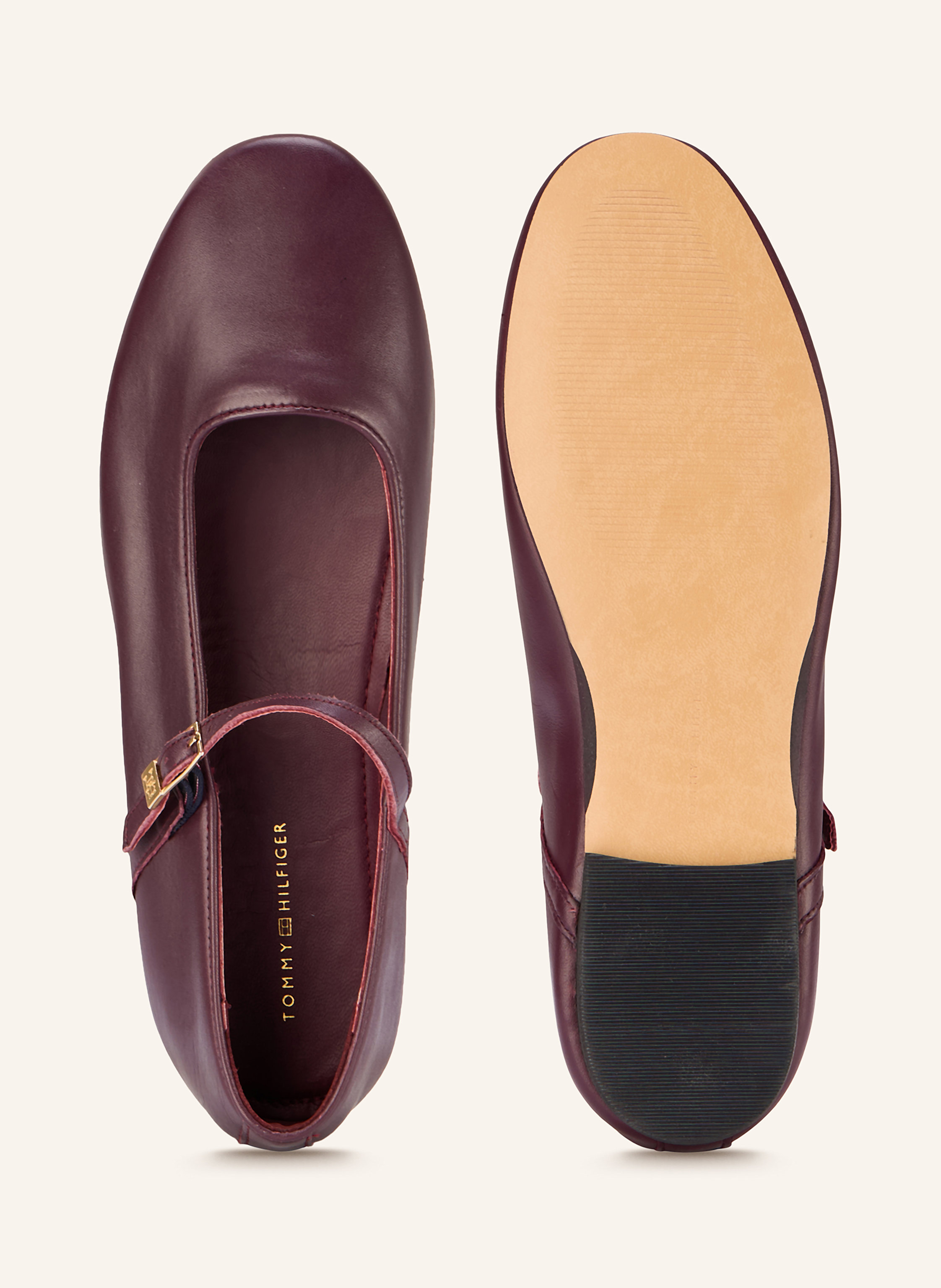 Thumbnail - Tommy Hilfiger Mary-Jane-Ballerinas rot