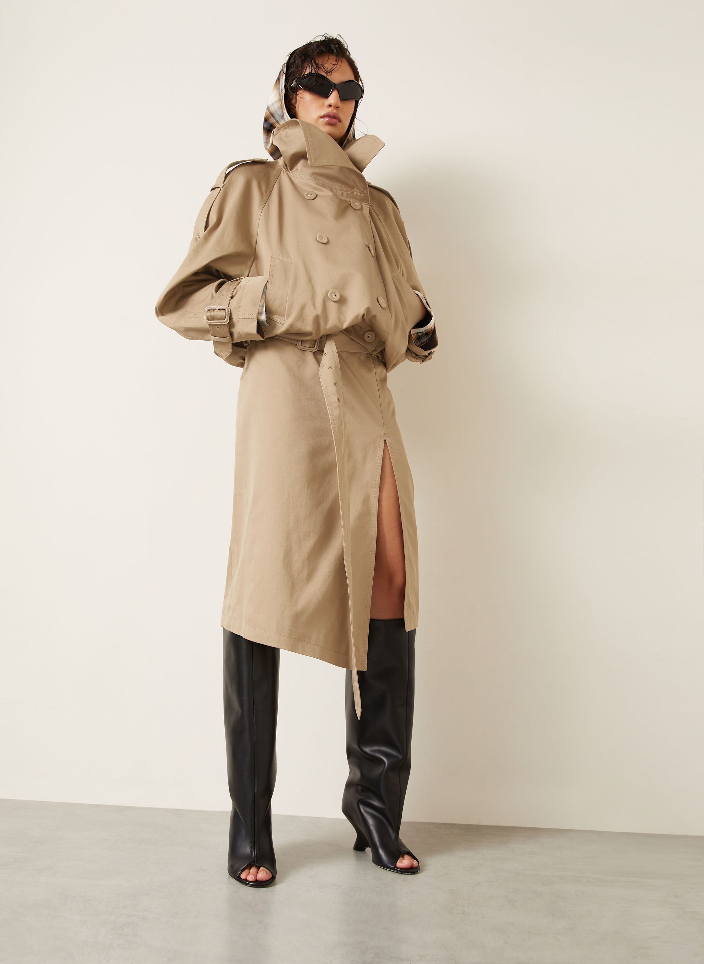 Thumbnail - Acne Studios Trench-Jacke beige