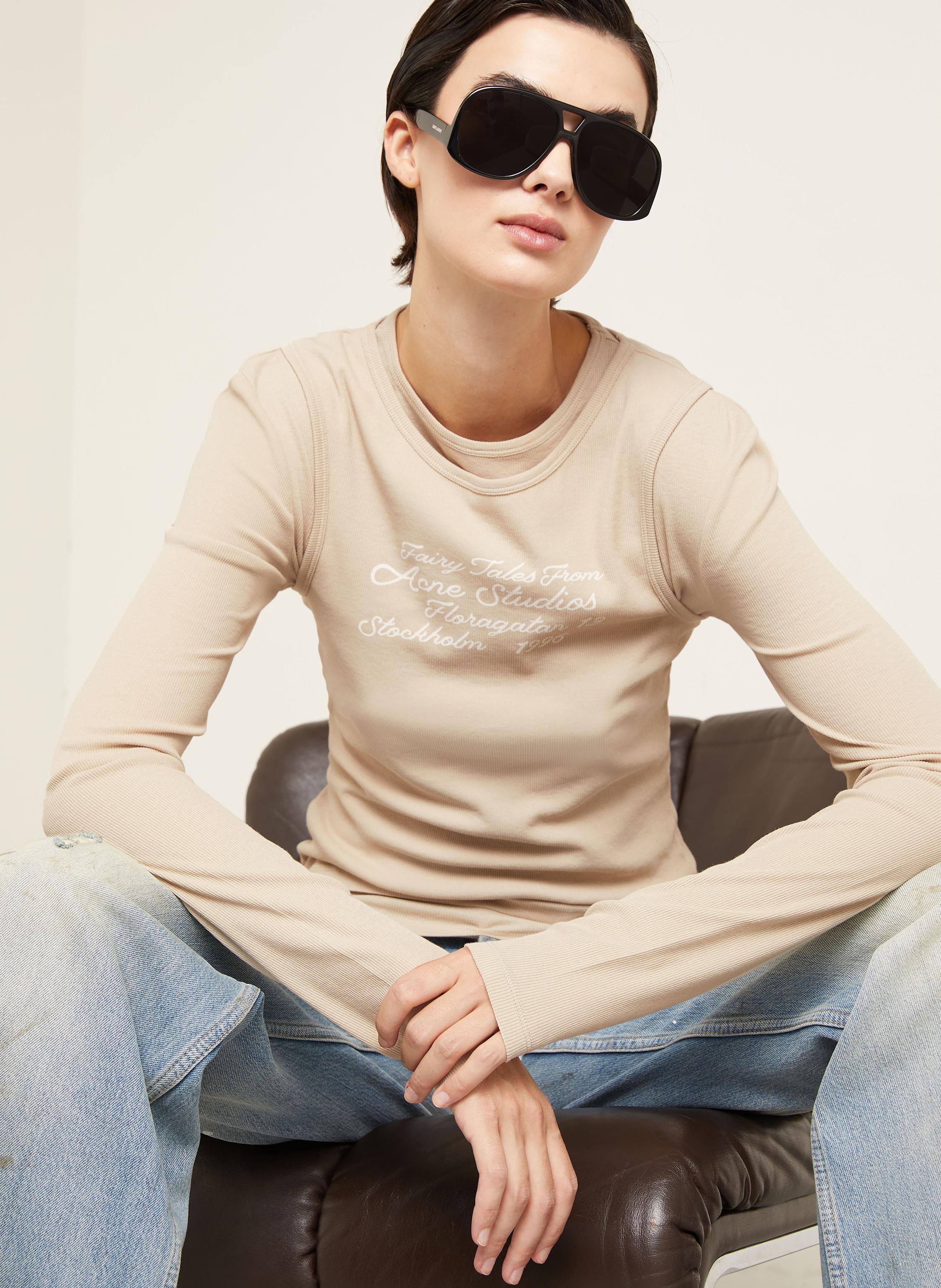 Thumbnail - Acne Studios Set: Longsleeve Und Top beige