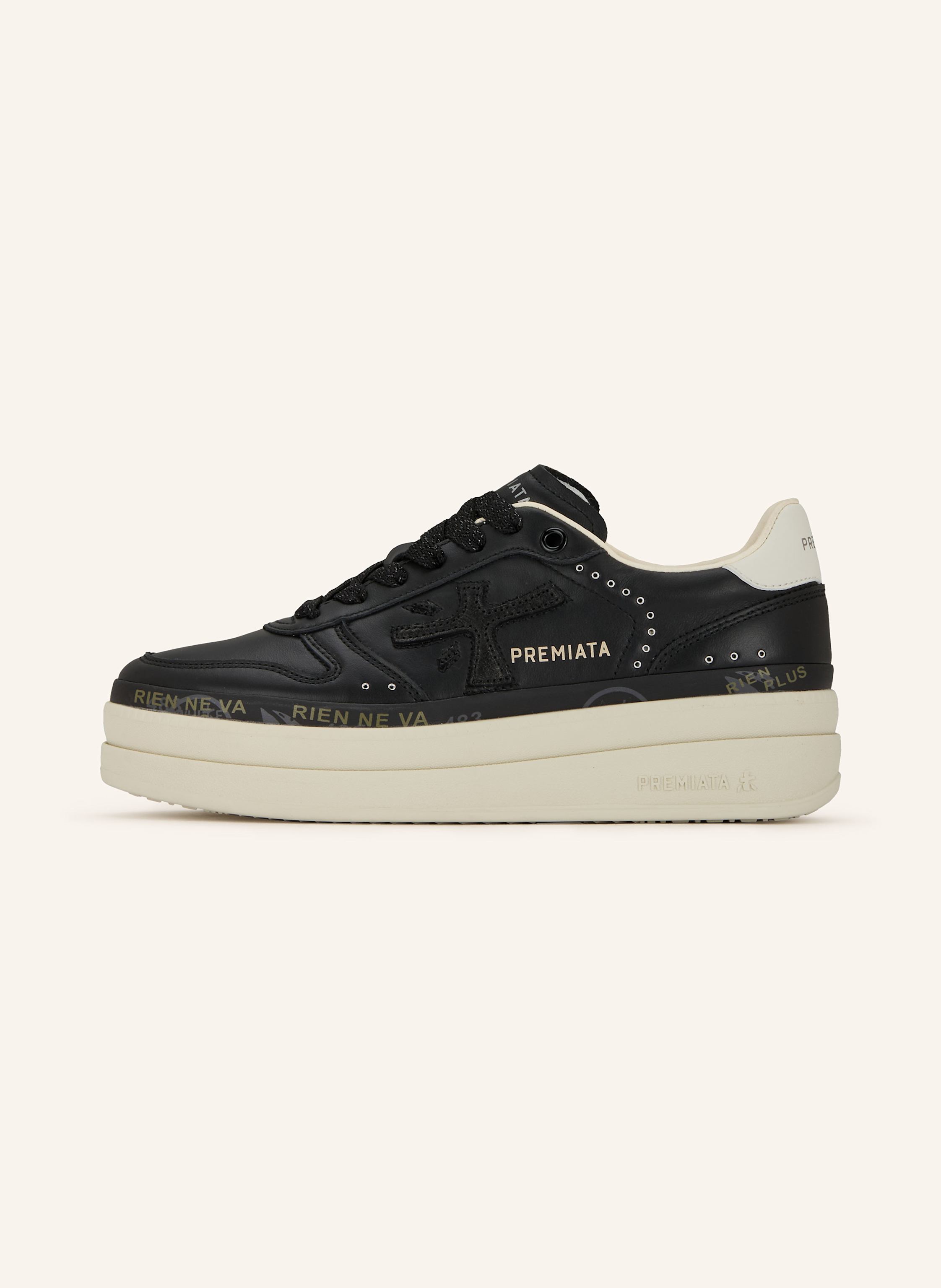 Thumbnail - Premiata Sneaker Micol Mit Nieten Und Glitzergarn schwarz