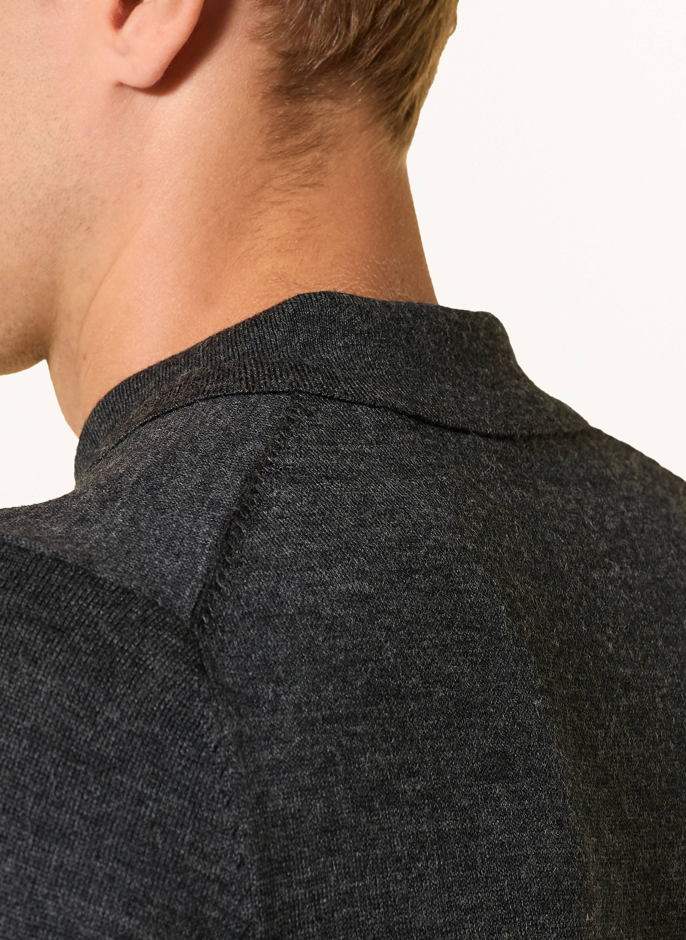 Thumbnail - Seidensticker Strick-Poloshirt Aus Merinowolle grau