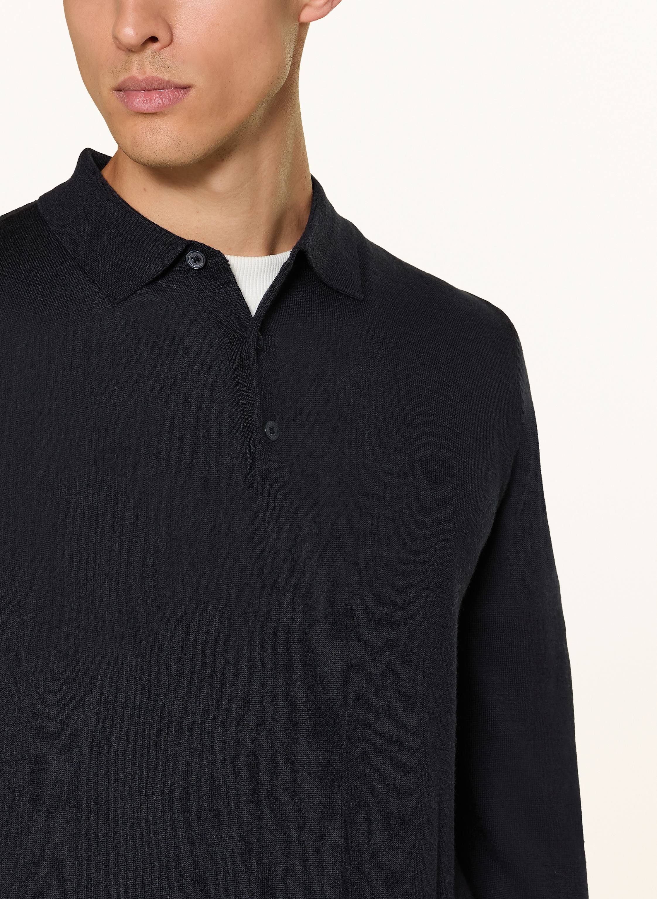 Thumbnail - Seidensticker Strick-Poloshirt Aus Merinowolle blau