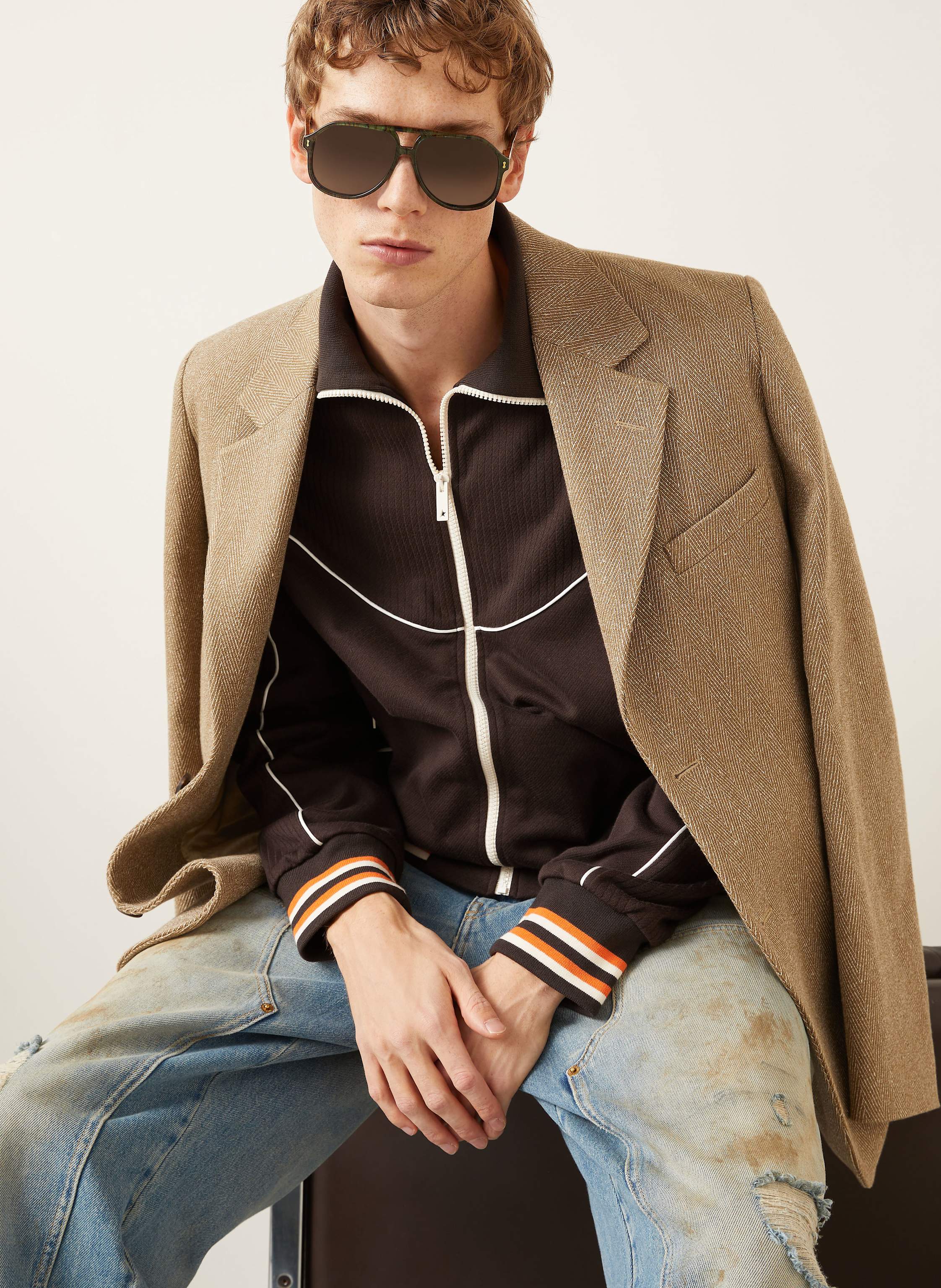 Thumbnail - Golden Goose Jacke Journey braun