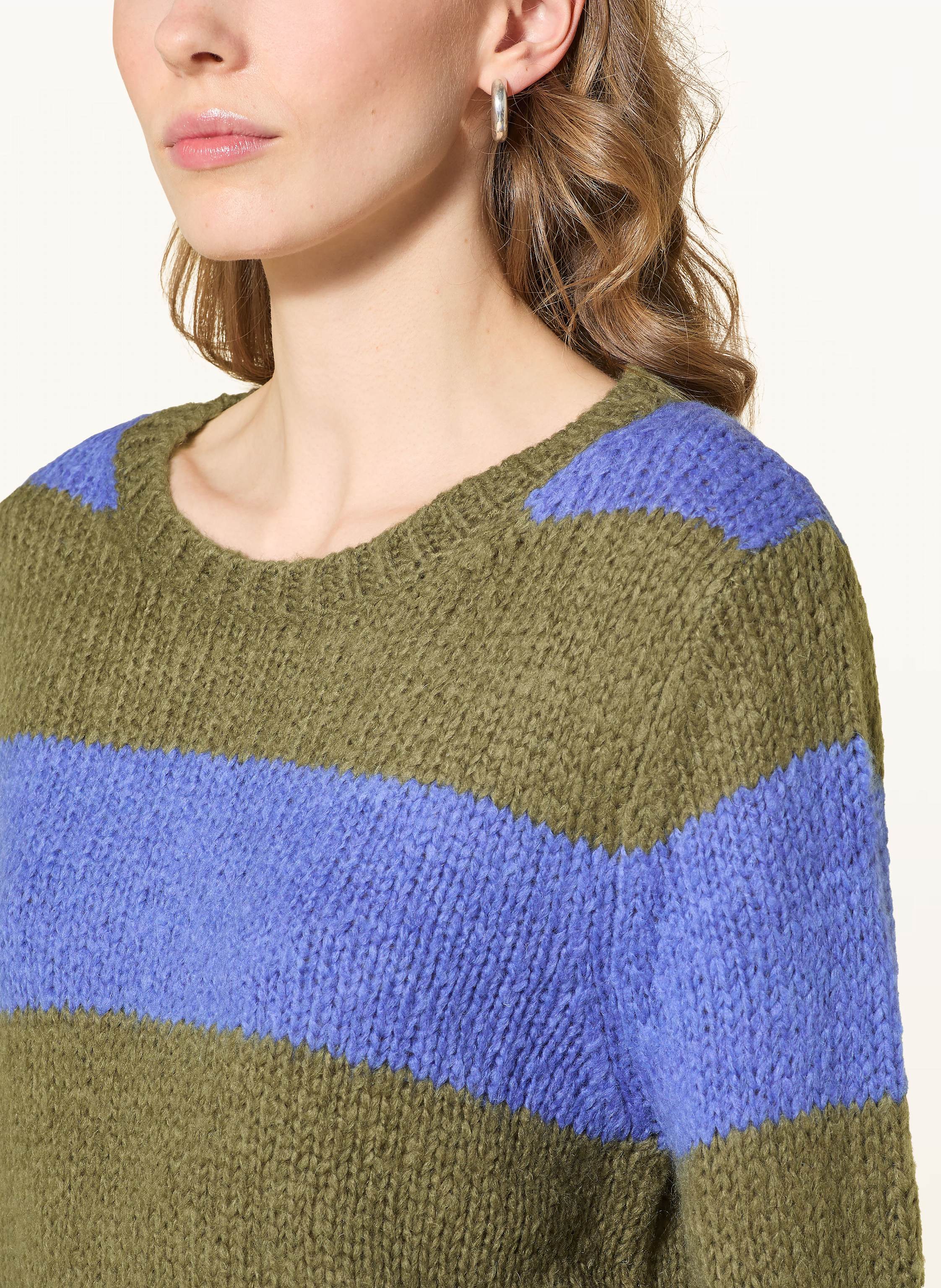 Thumbnail - Oui Pullover Mit 3/4-Arm gruen