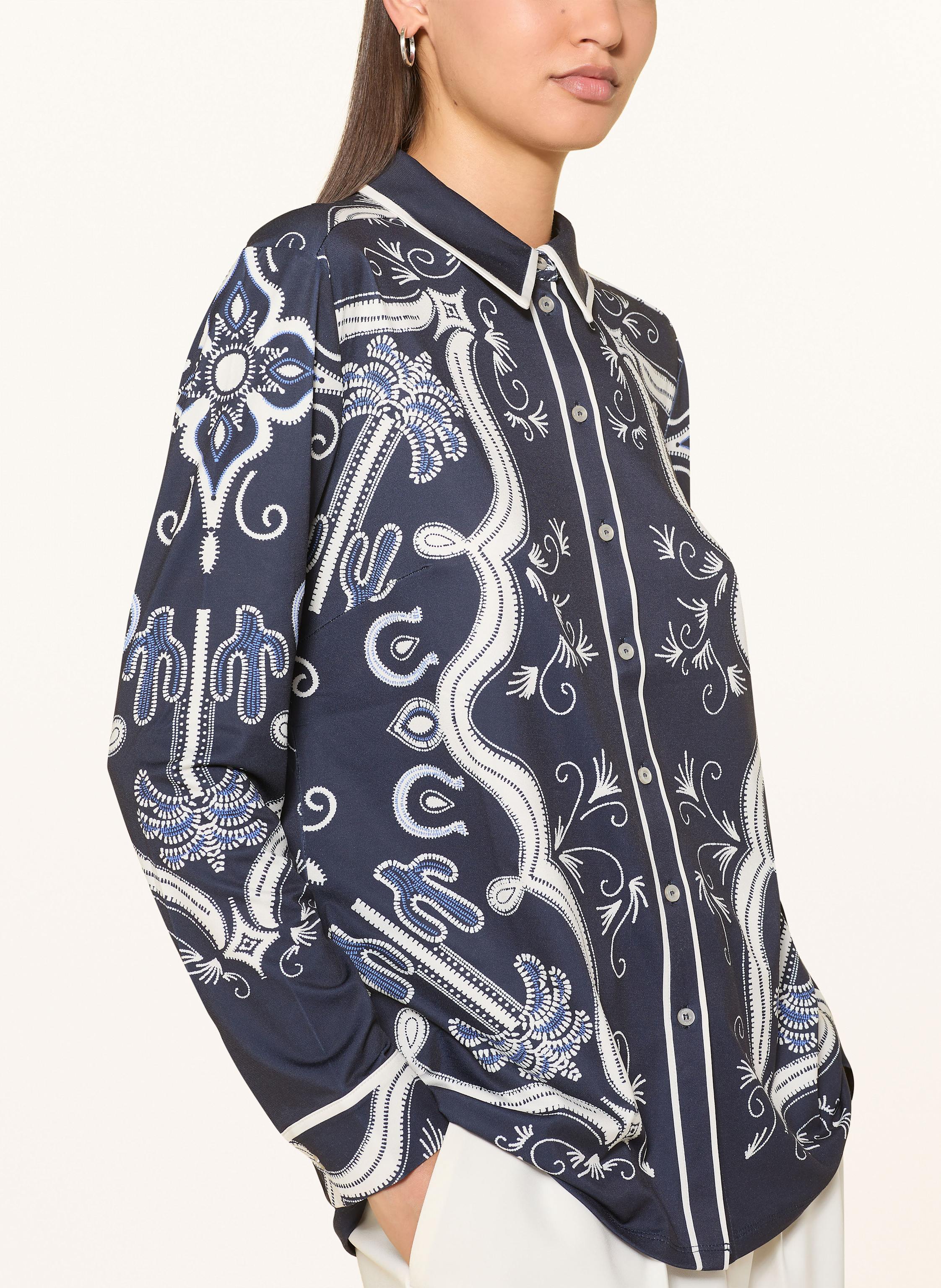 Thumbnail - Oui Hemdbluse Aus Jersey blau