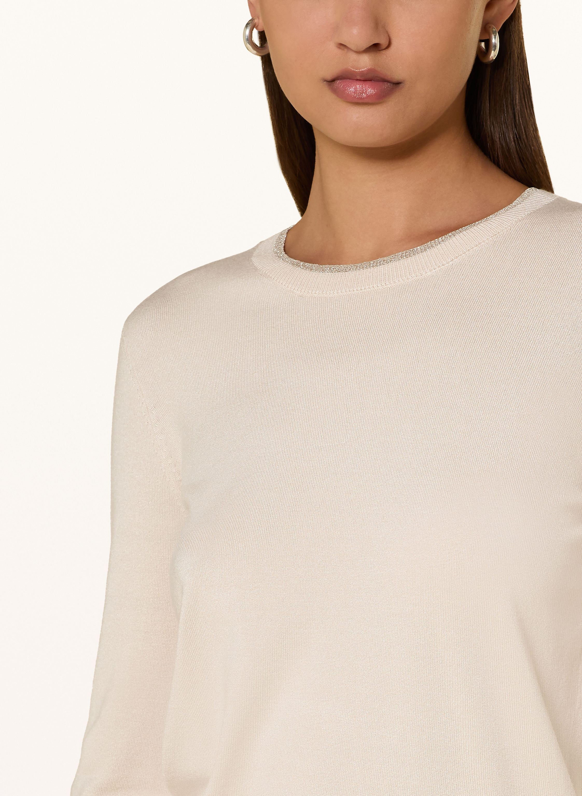 Thumbnail - Liu Jo Pullover Mit Glitzergarn weiss