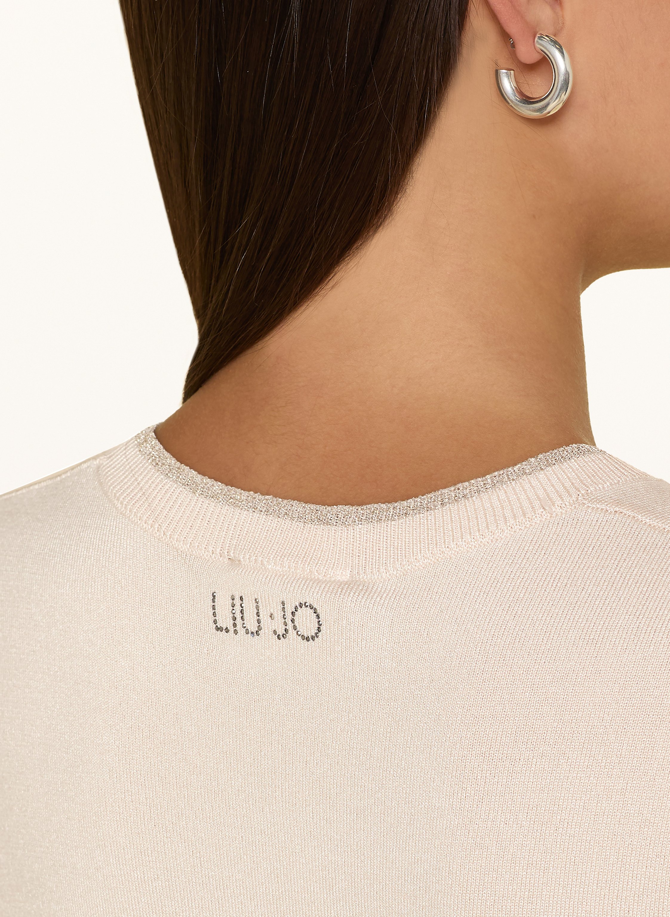 Thumbnail - Liu Jo Pullover Mit Glitzergarn weiss