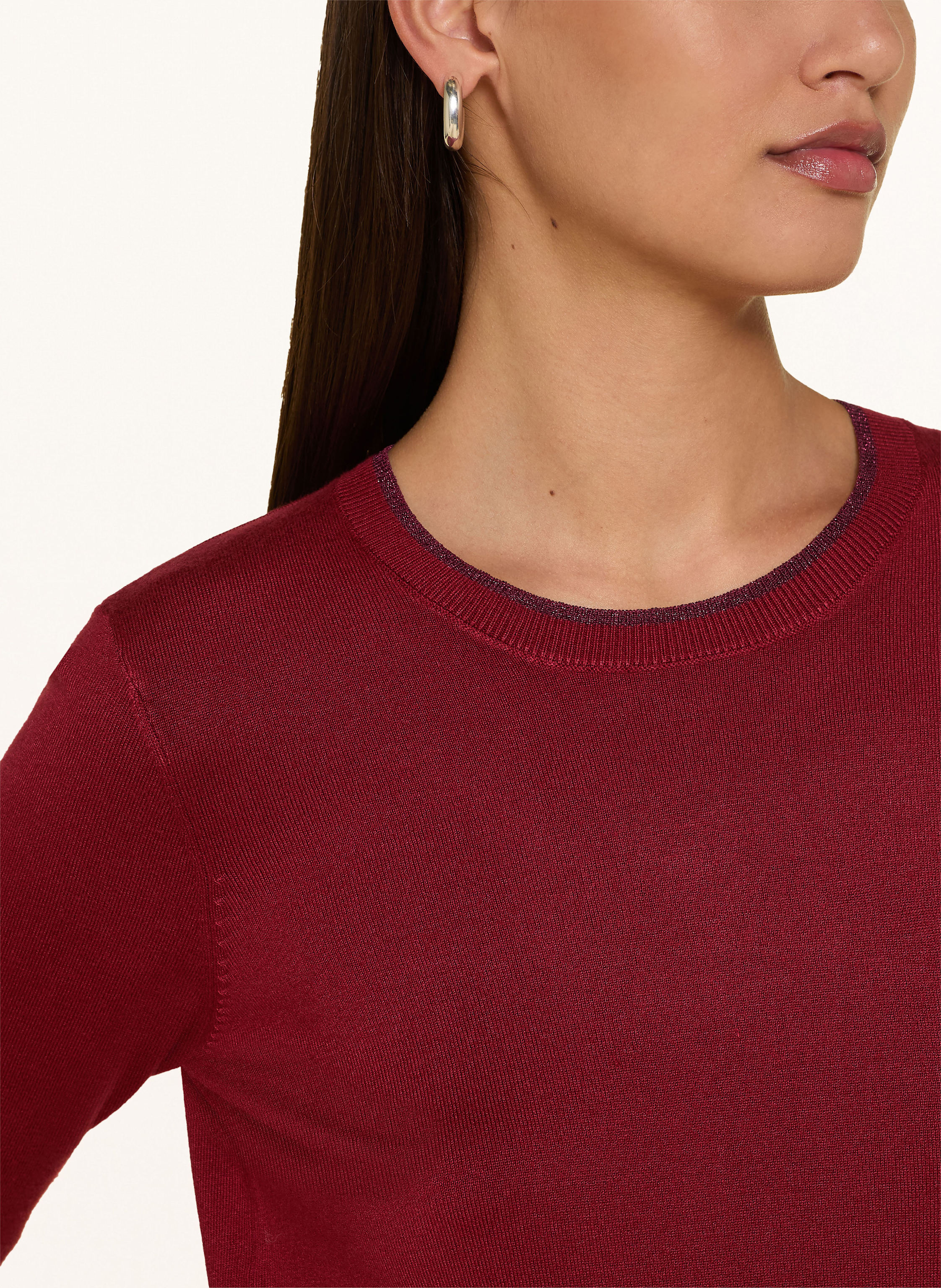 Thumbnail - Liu Jo Pullover Mit Glitzergarn rot