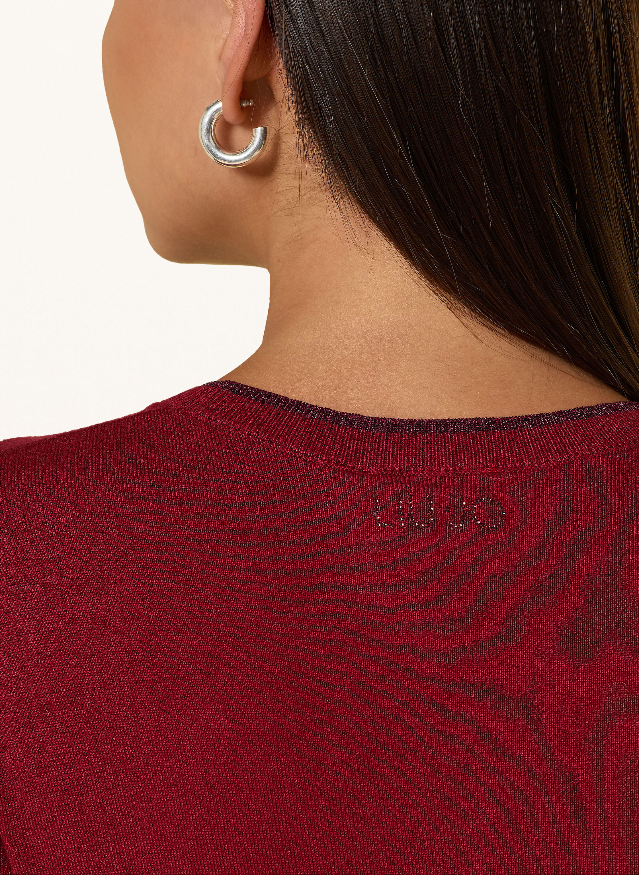 Thumbnail - Liu Jo Pullover Mit Glitzergarn rot