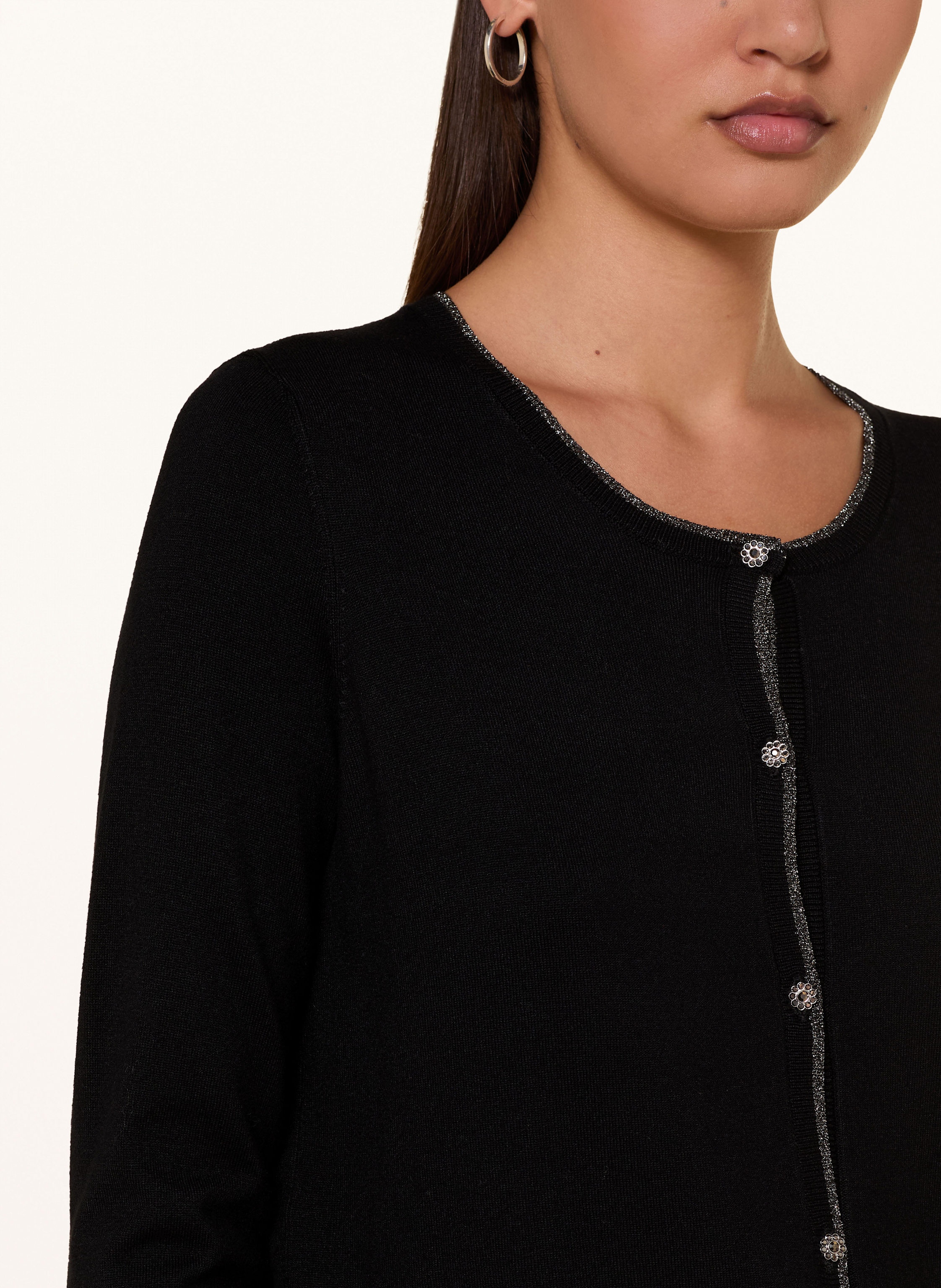 Thumbnail - Liu Jo Strickjacke Mit Glitzergarn schwarz