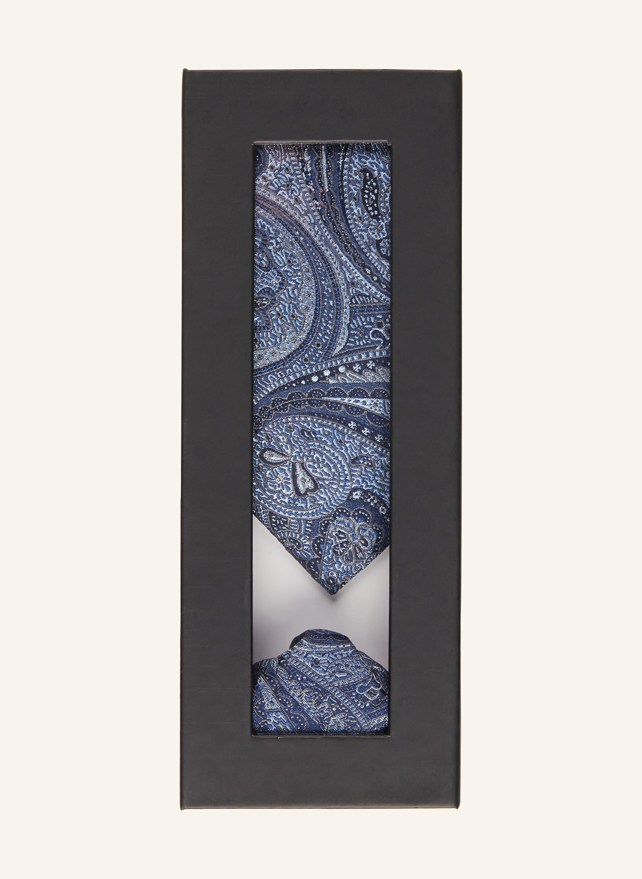 Thumbnail - Paul Set: Krawatte Und Einstecktuch blau