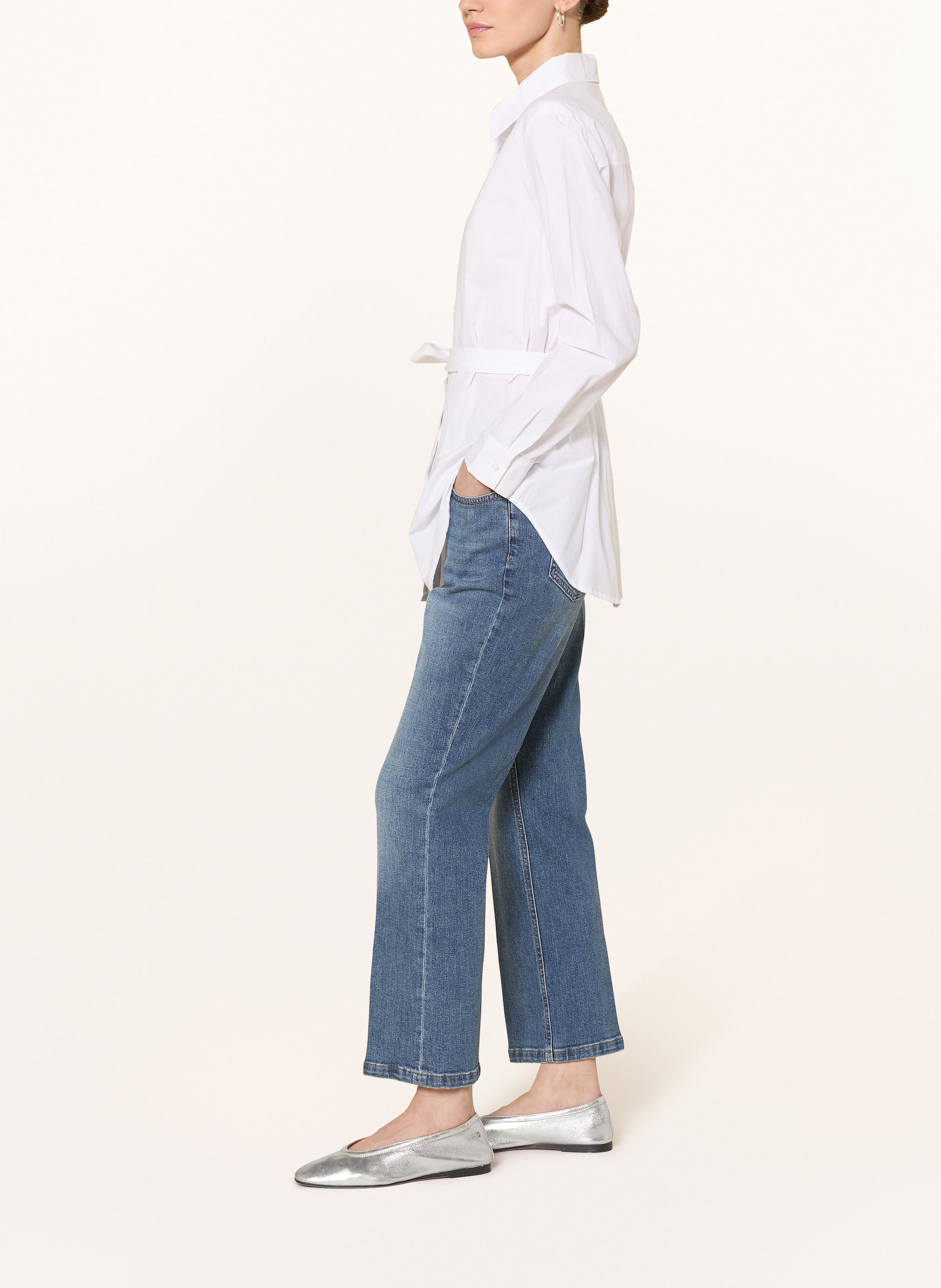 Thumbnail - Comma Casual Identity Cropped Jeans Jade Easy Kick blau