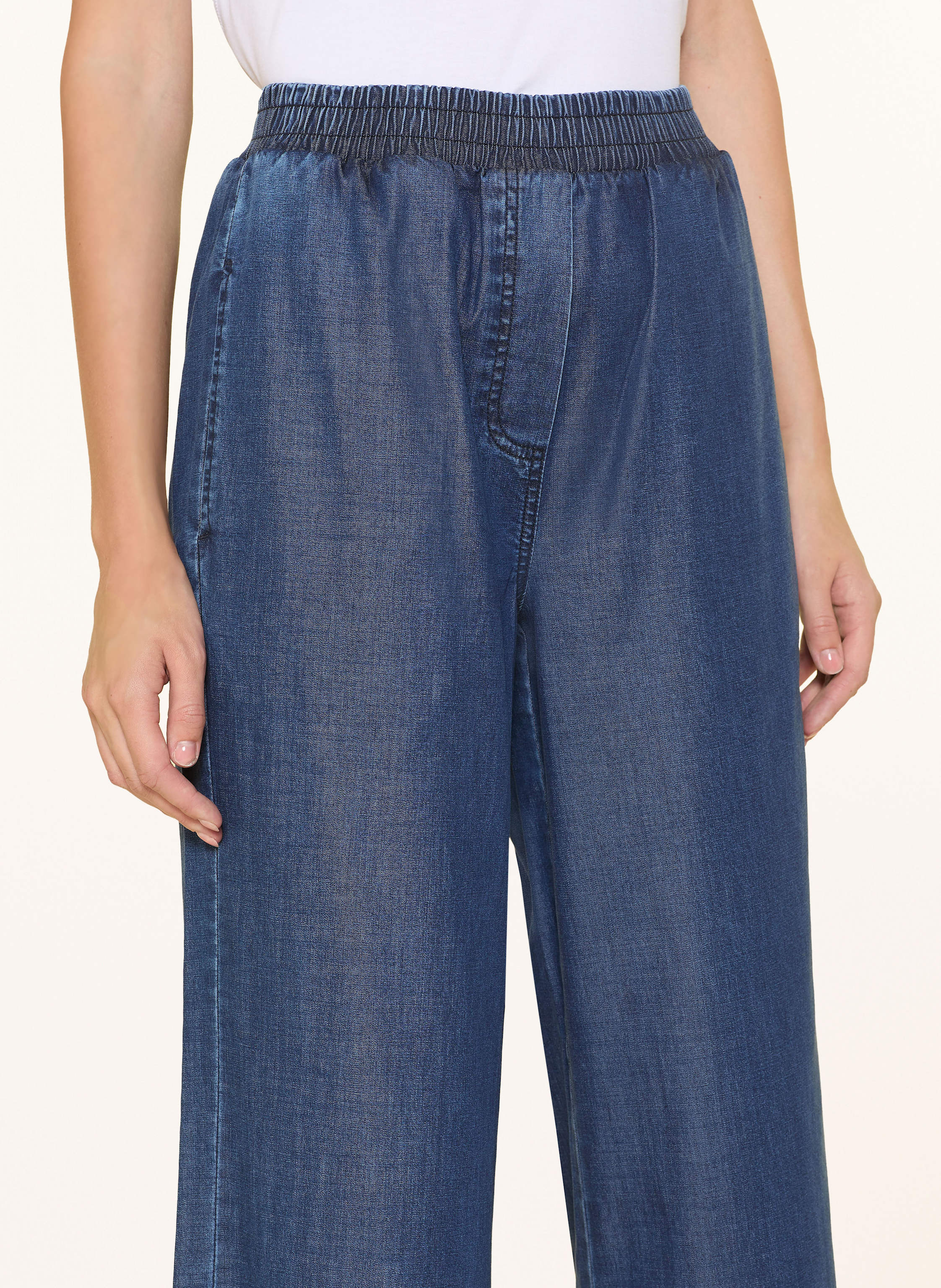 Thumbnail - Smith & Soul Marlenehose In Jeansoptik blau