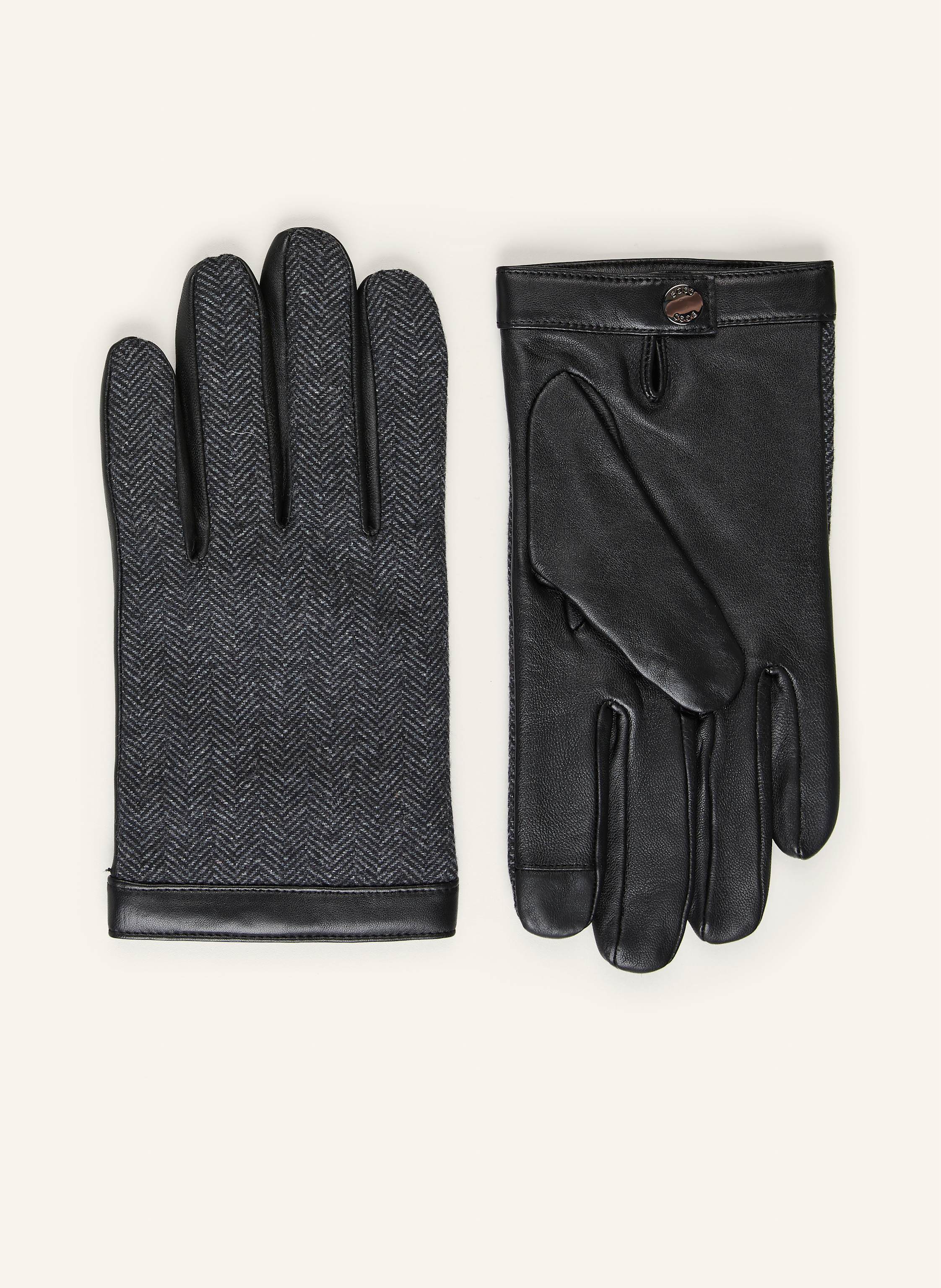 Boss Boss Handschuhe Harrye Im Materialmix schwarz in SCHWARZ