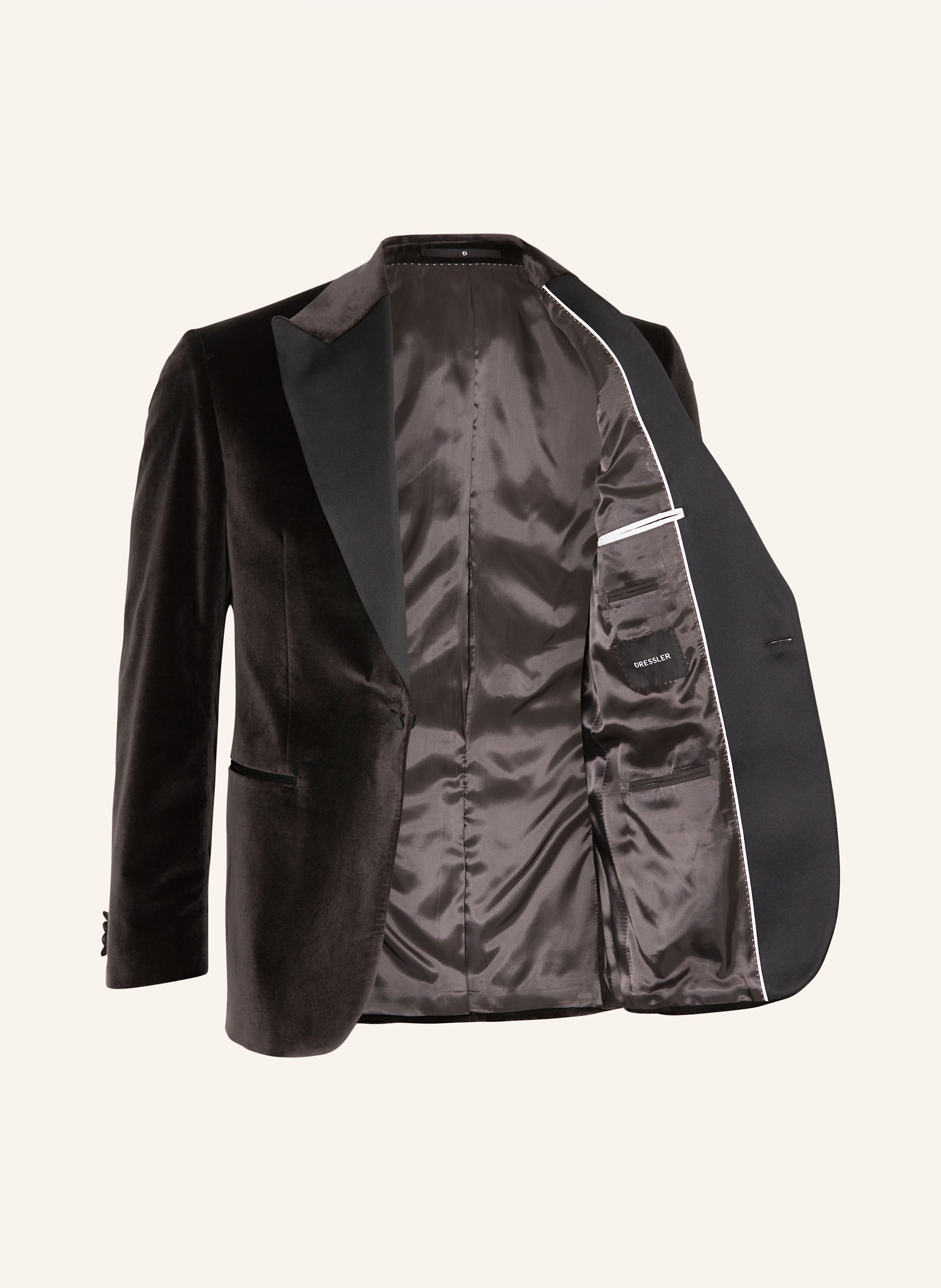 Thumbnail - Dressler Smoking-Sakko Stevan Regular Fit Aus Samt grau