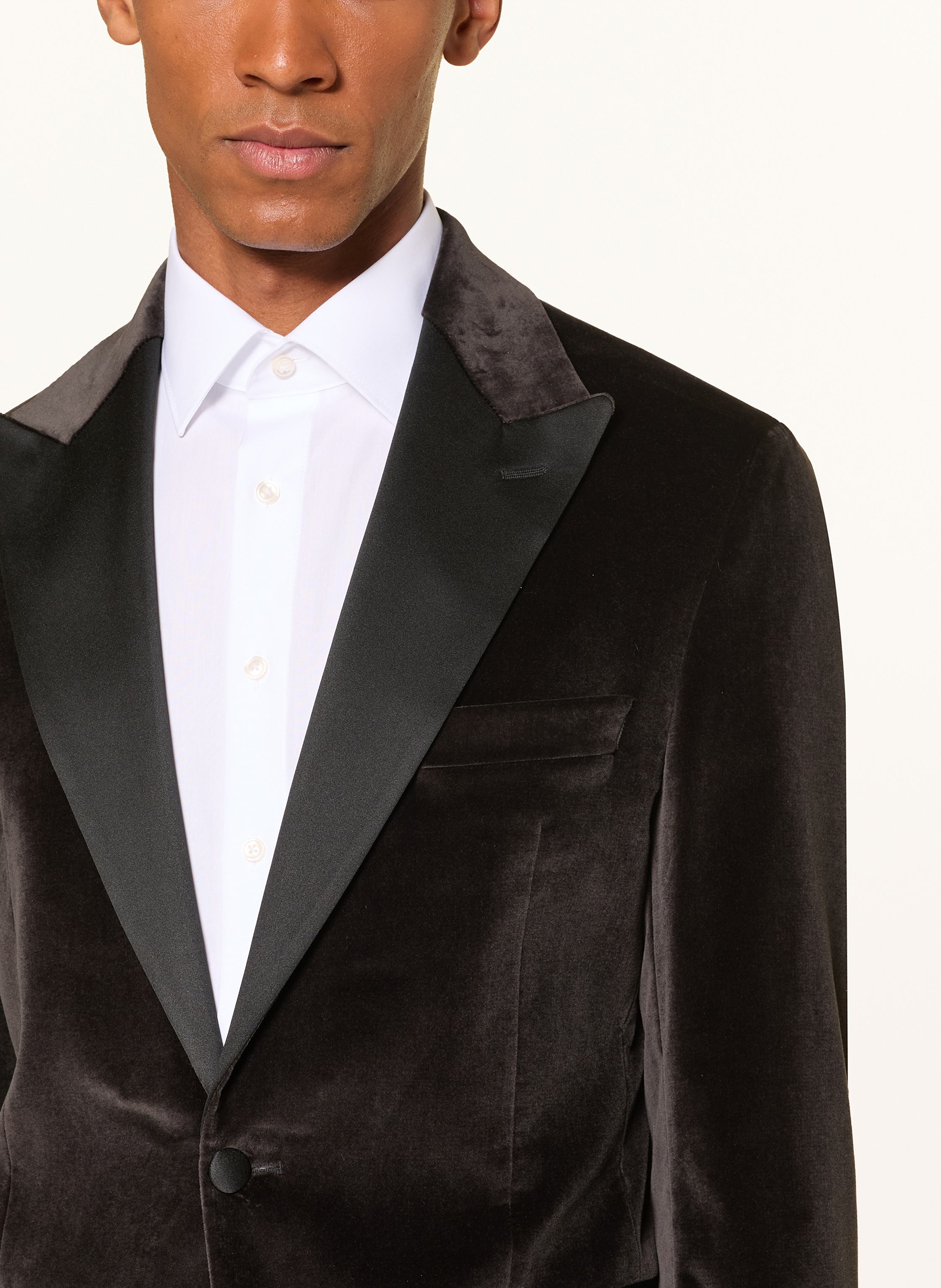 Thumbnail - Dressler Smoking-Sakko Stevan Regular Fit Aus Samt grau