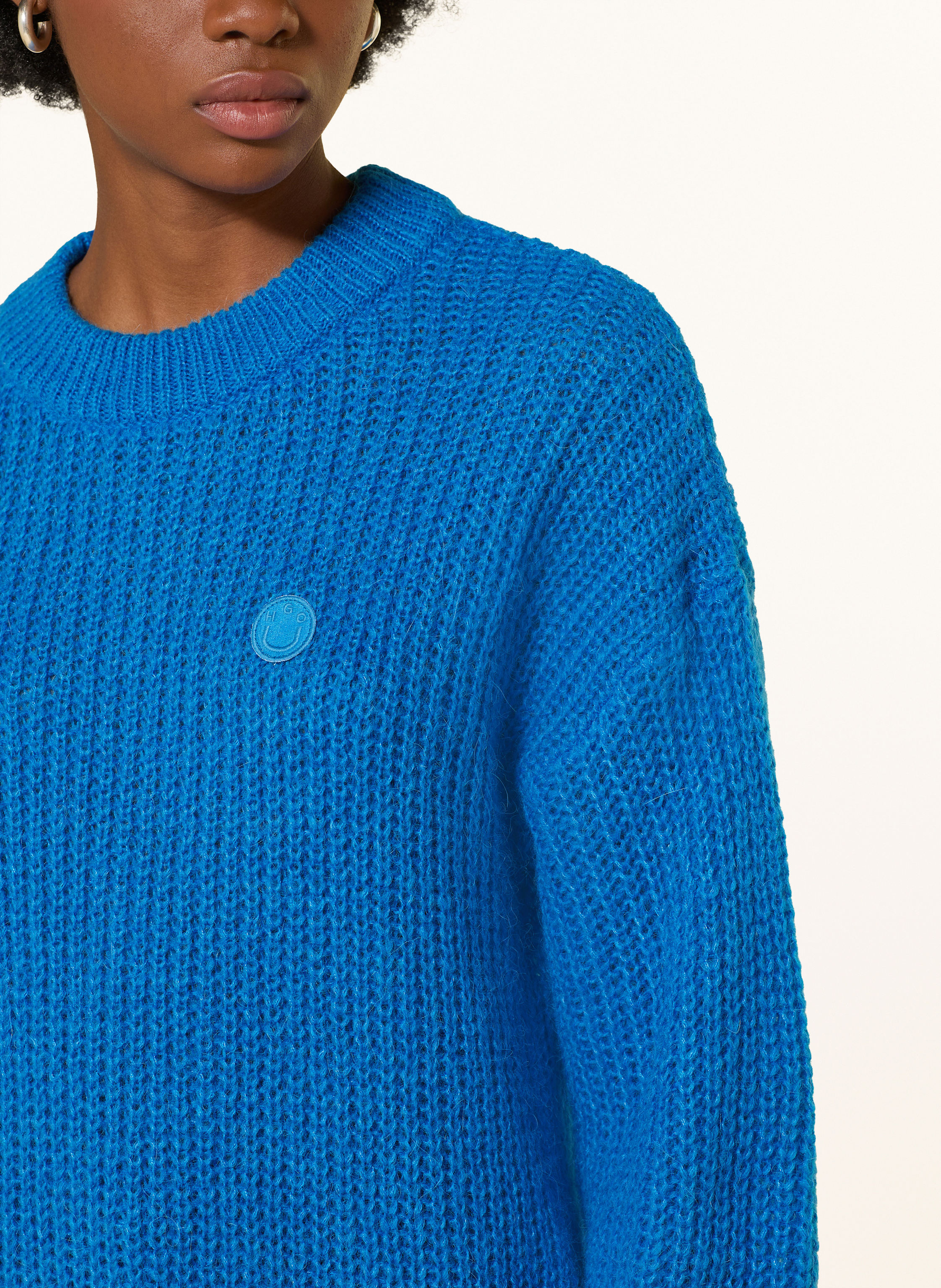 Thumbnail - Hugo Pullover Slogerynna Mit Alpaka blau