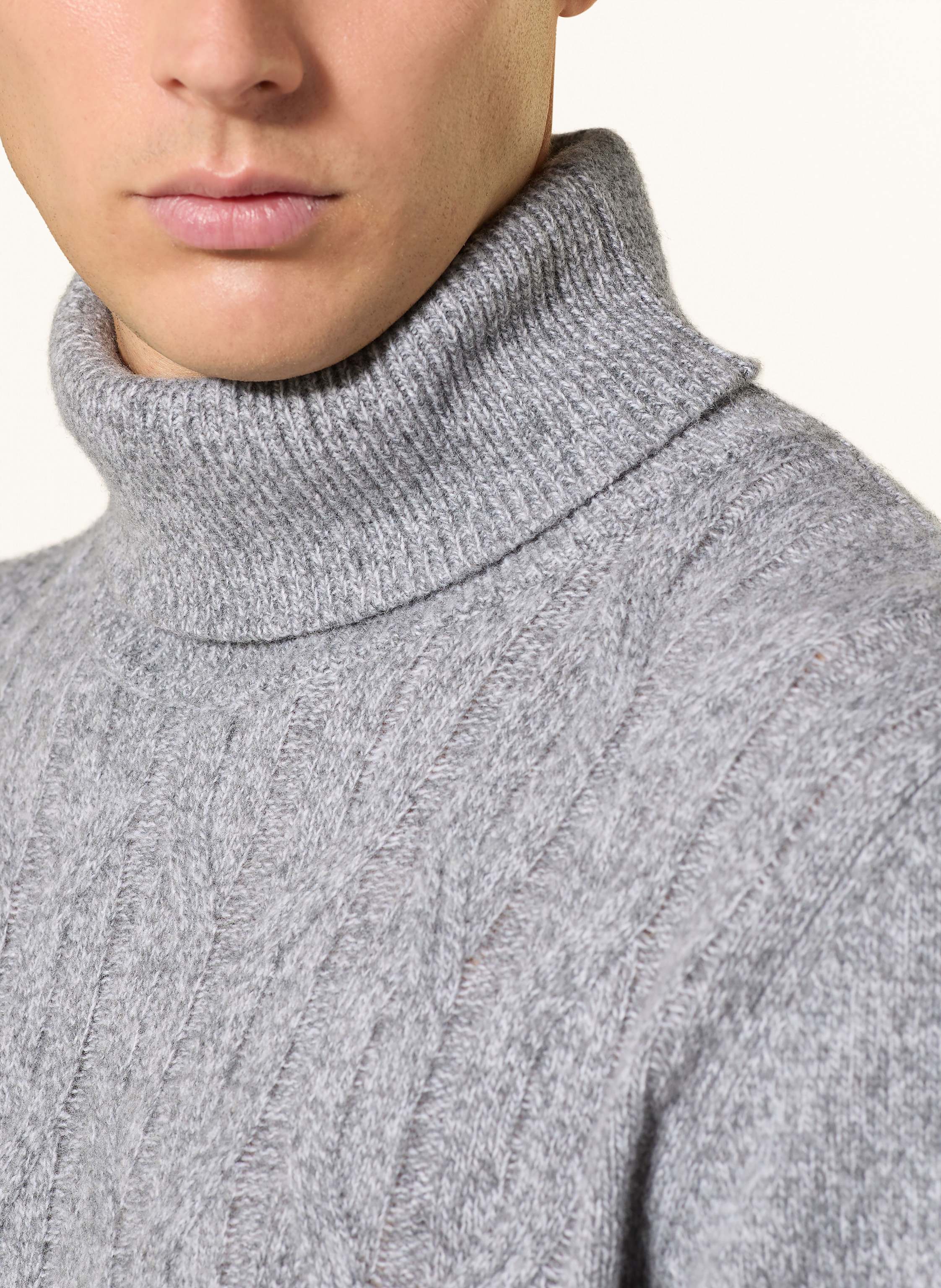Thumbnail - Digel Rollkragenpullover Francis grau