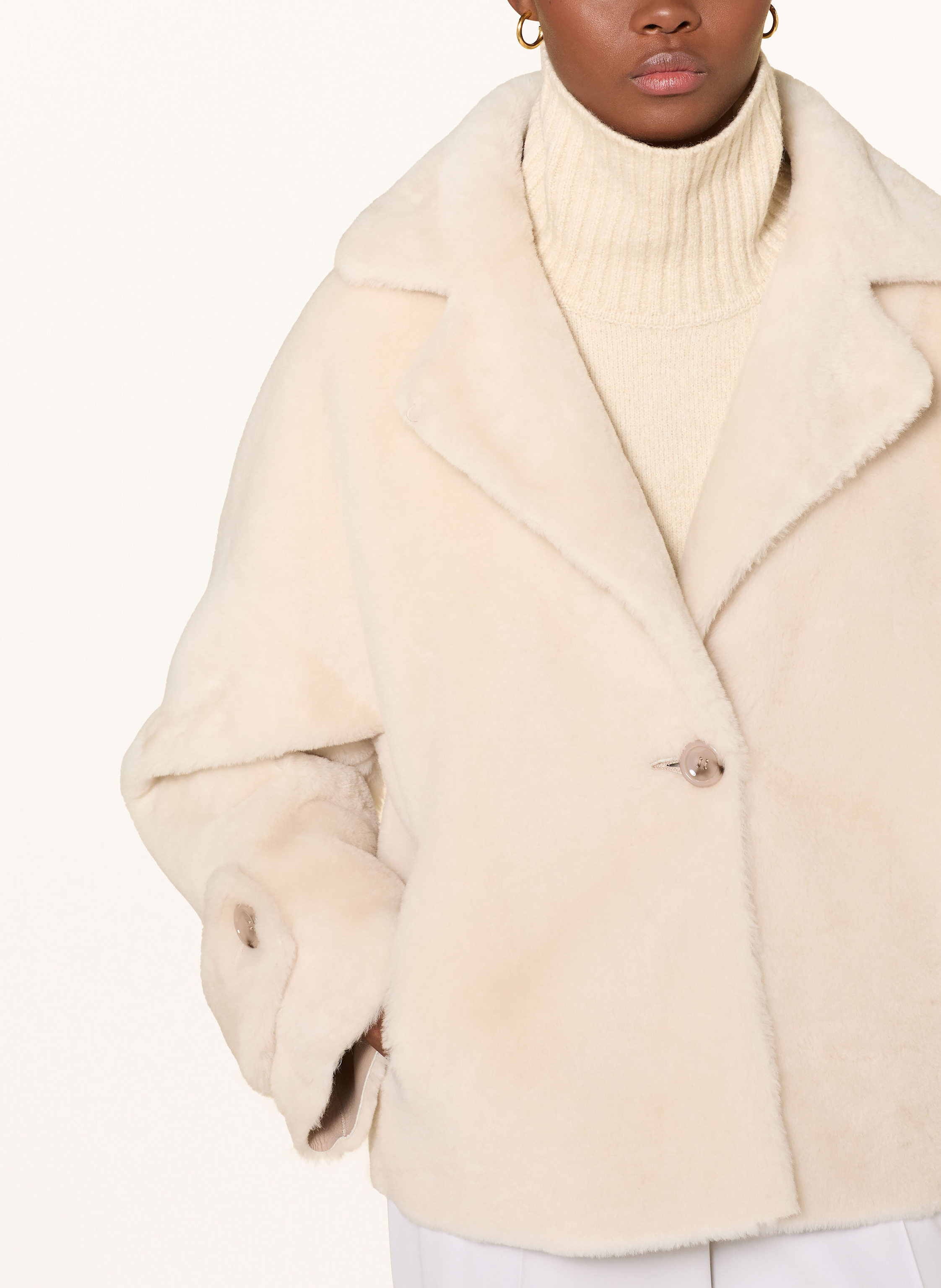 Thumbnail - Manzoni 24 Jacke Aus Merinowolle weiss