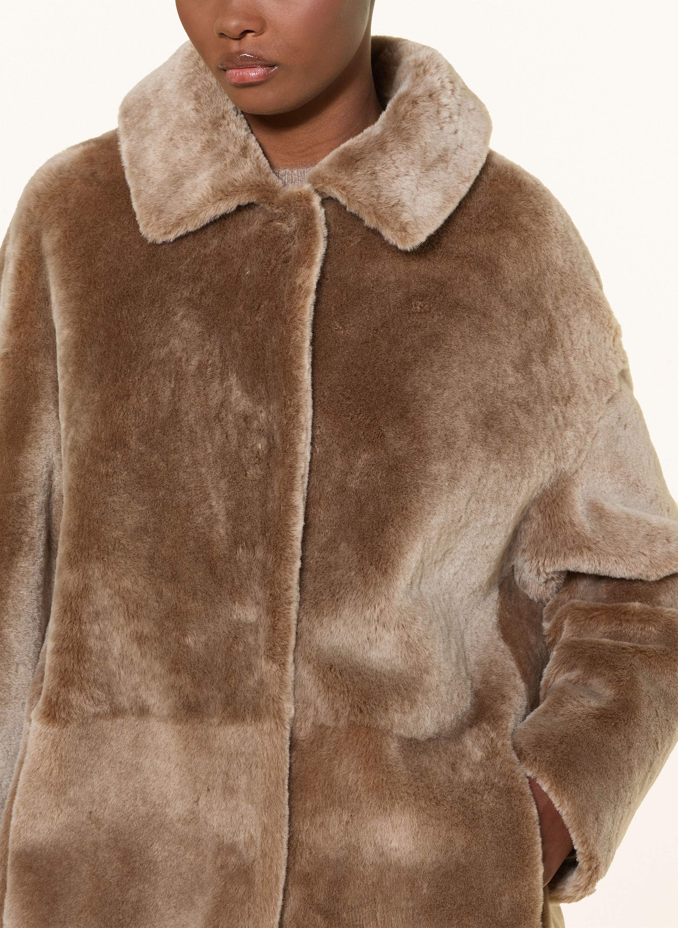 Thumbnail - Manzoni 24 Ledermantel Zum Wenden braun