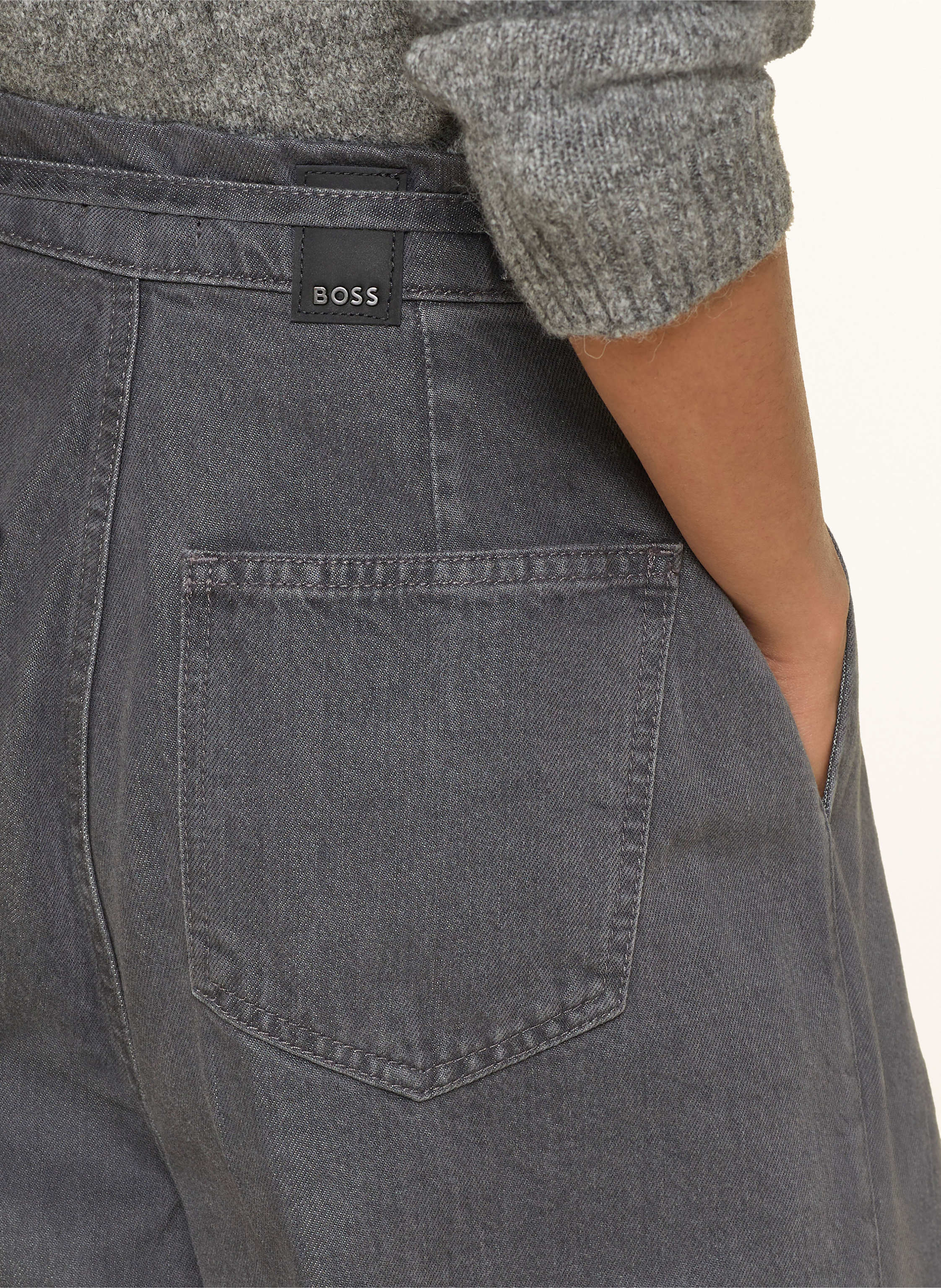 Thumbnail - Boss Wide Leg Jeans Central 3.0 grau