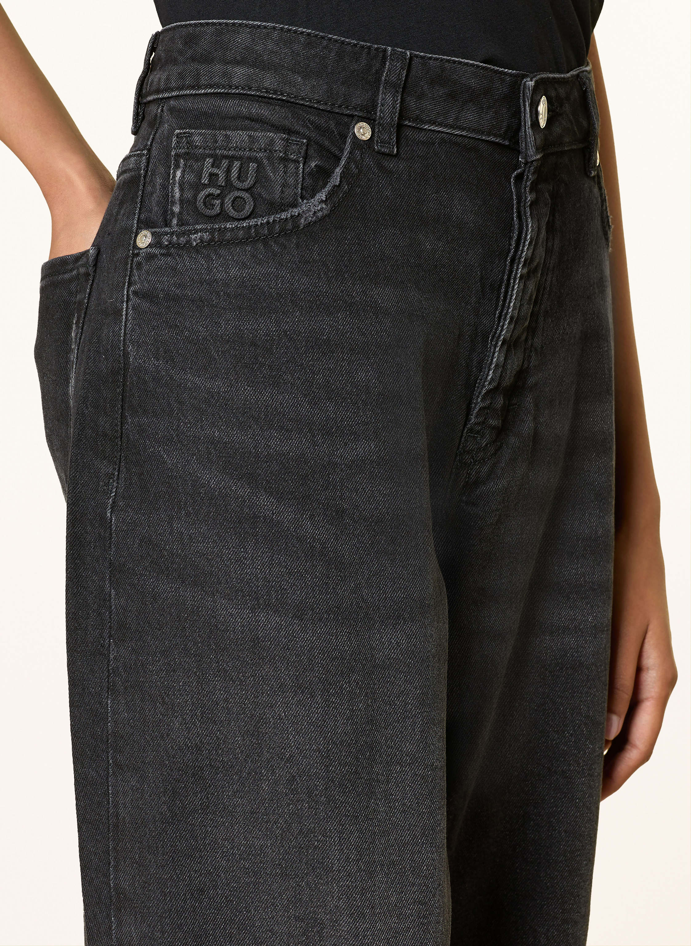 Thumbnail - Hugo Straight Jeans 937_15 schwarz