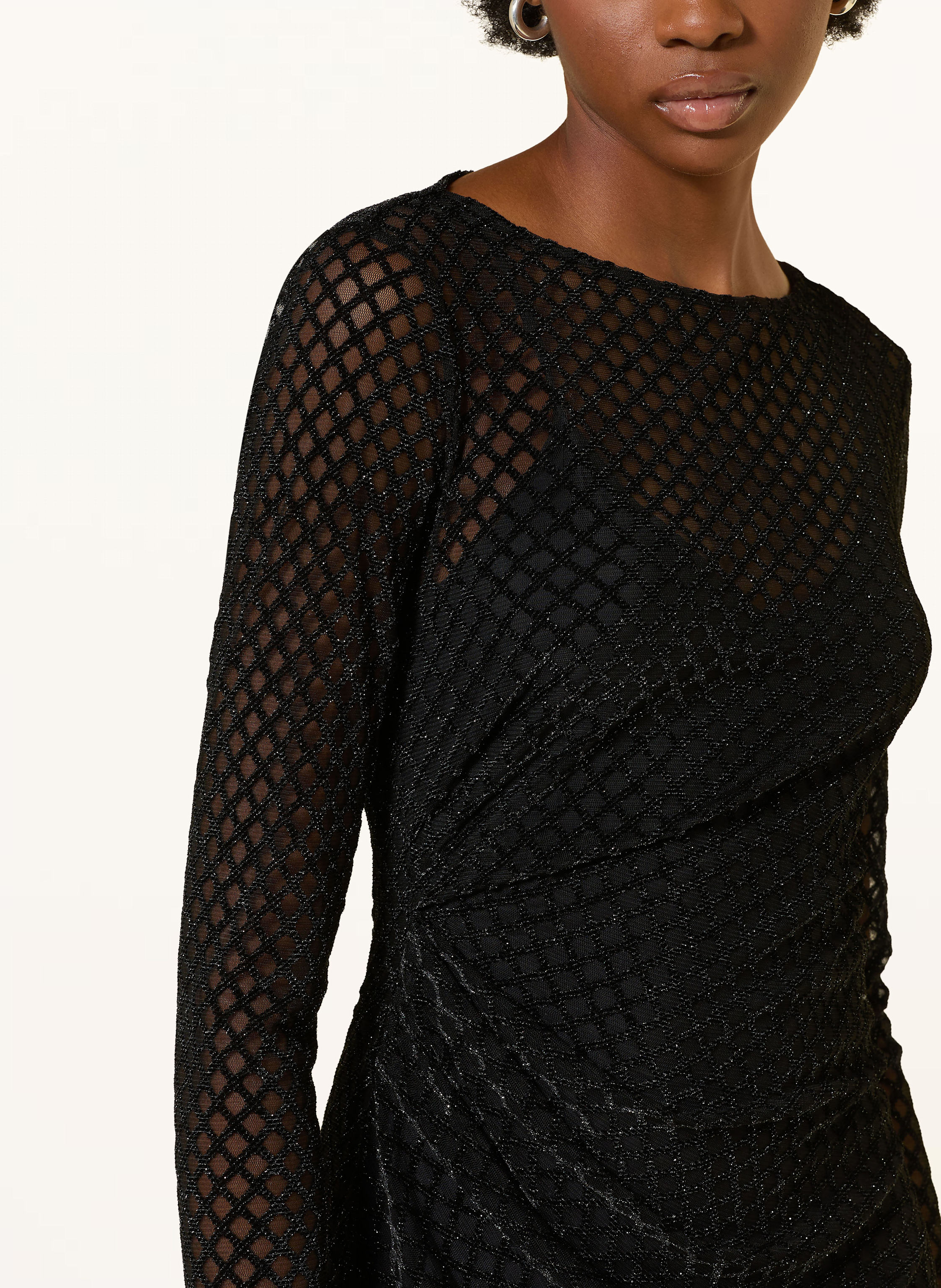 Thumbnail - Patrizia Pepe Cocktailkleid Aus Mesh schwarz