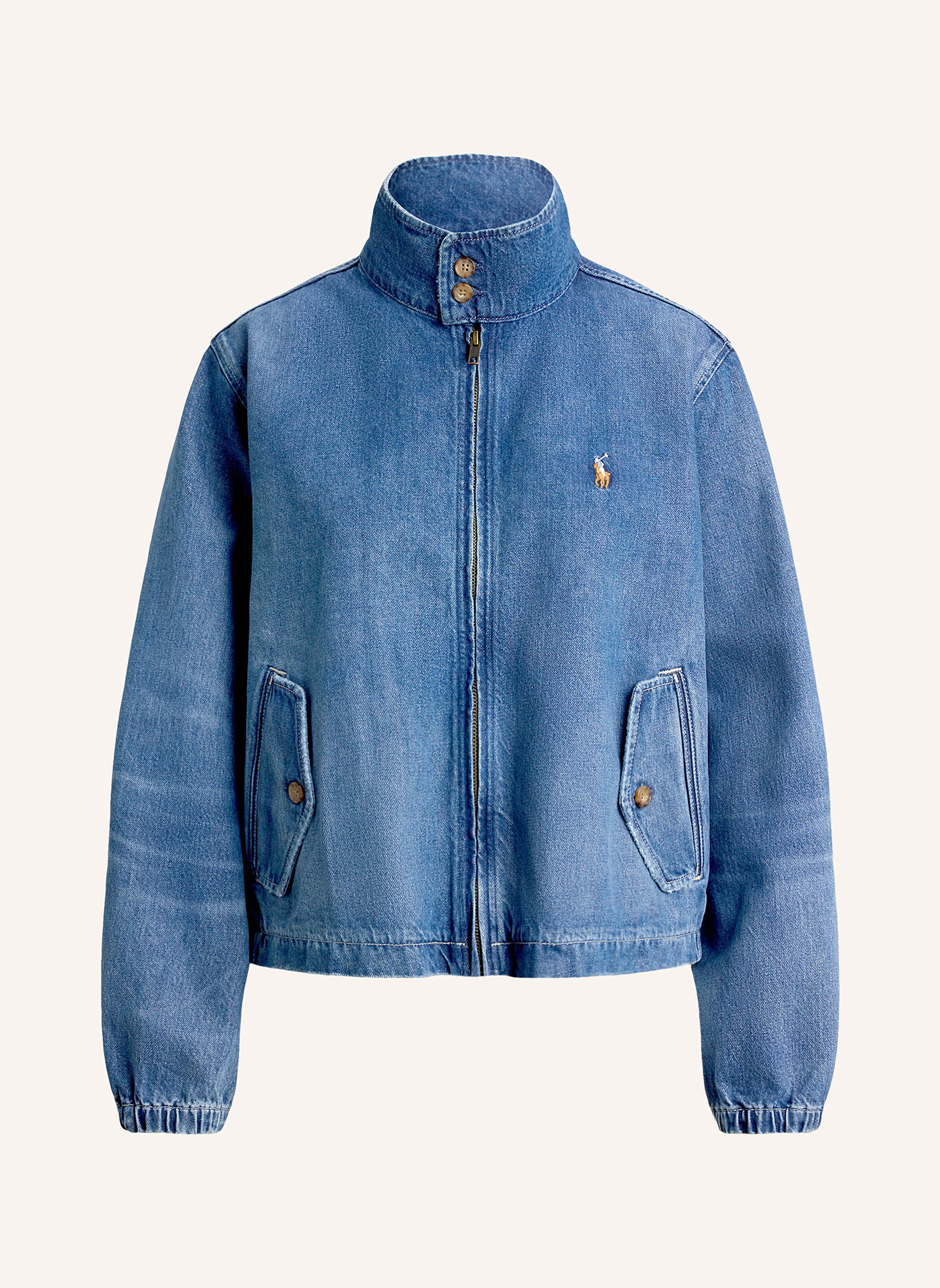 近年モデル 美品 POLO RALPH LAUREN DENIM BOA JKT Polo Ralph Lauren Patchwork Denim Trucker Jacket (Blue, X