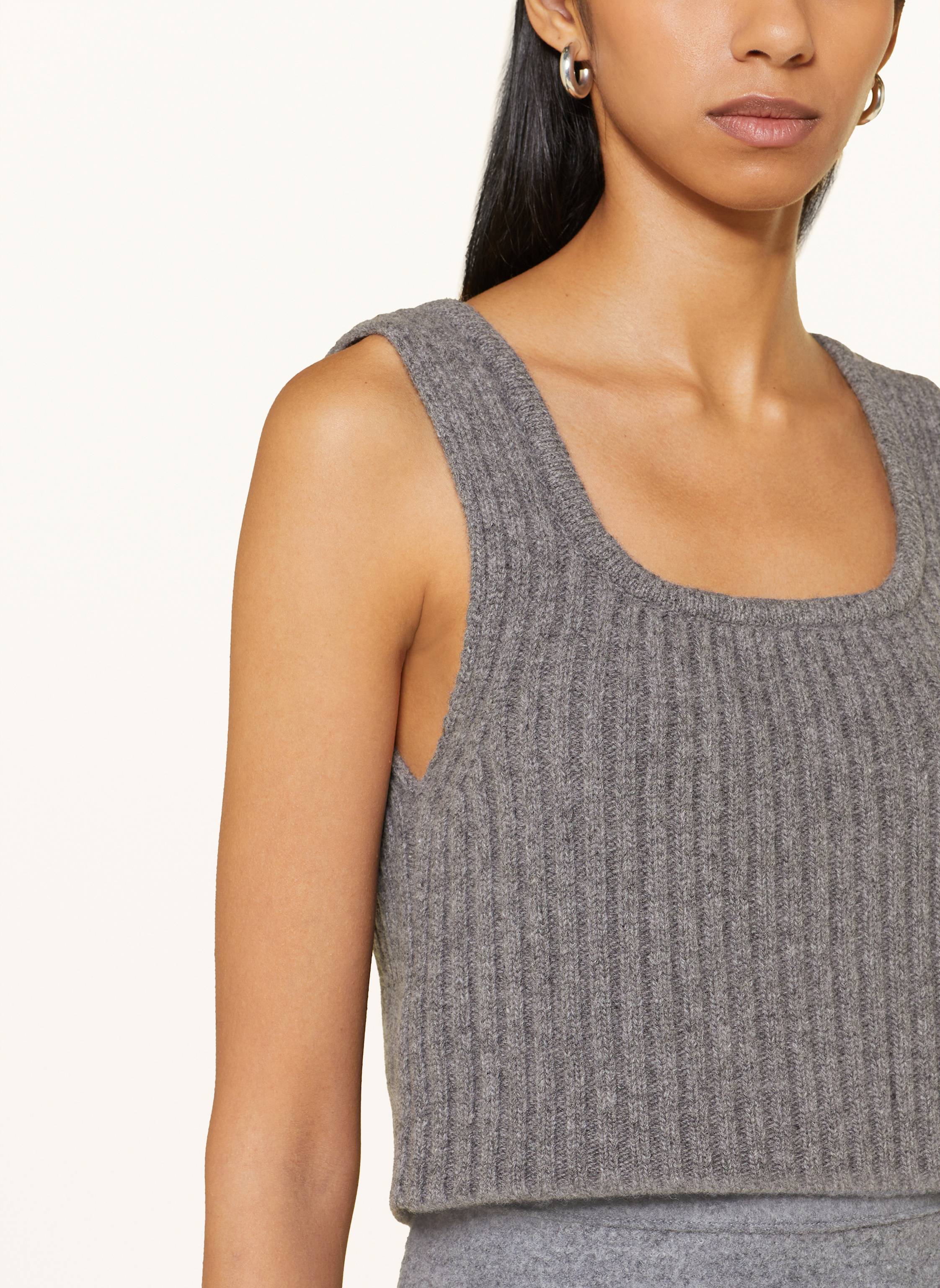 Thumbnail - Weekend Max Mara Cropped-Stricktop Zurca grau