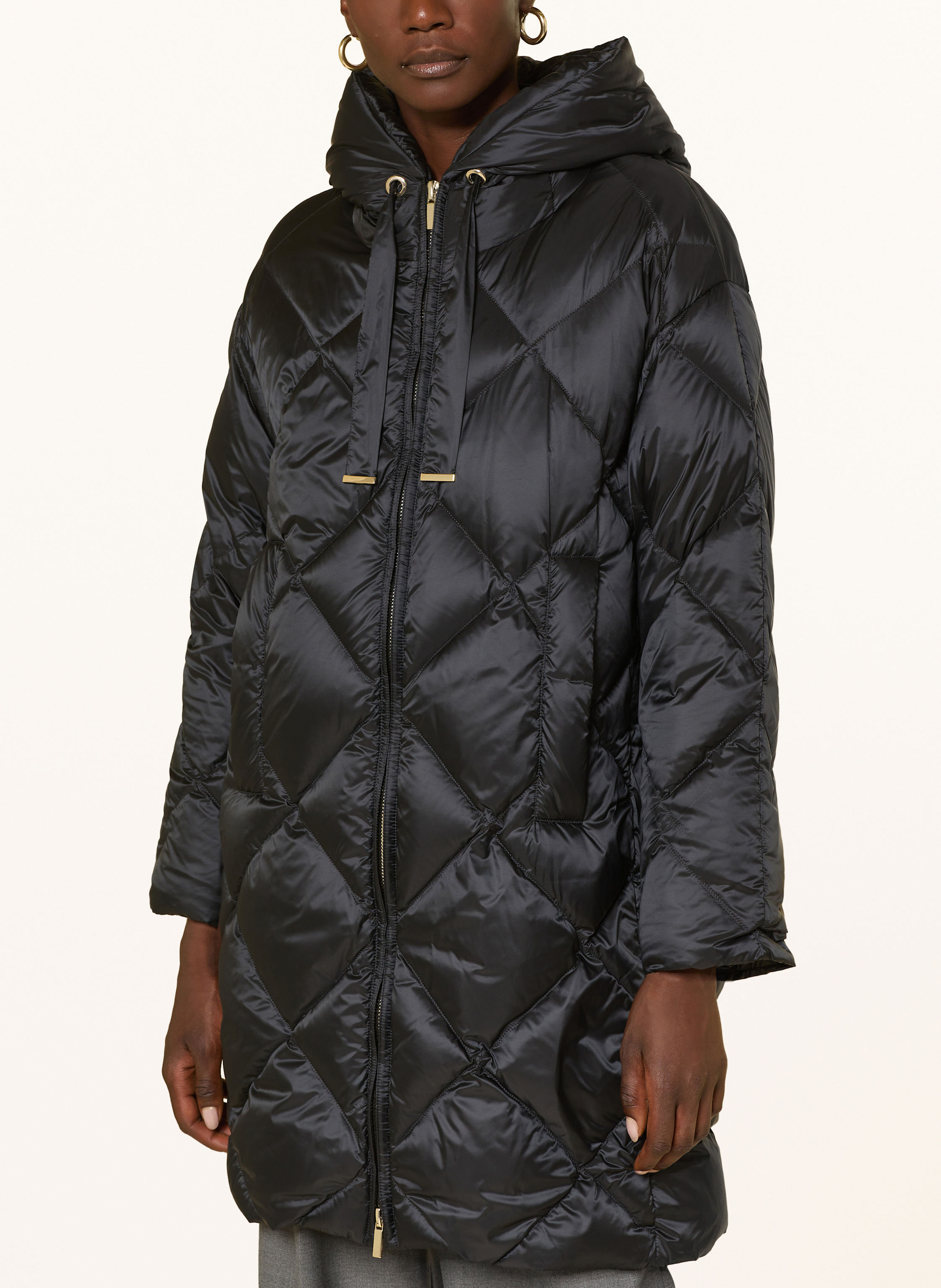 Thumbnail - Max Mara The Cube Daunenmantel Trefe schwarz